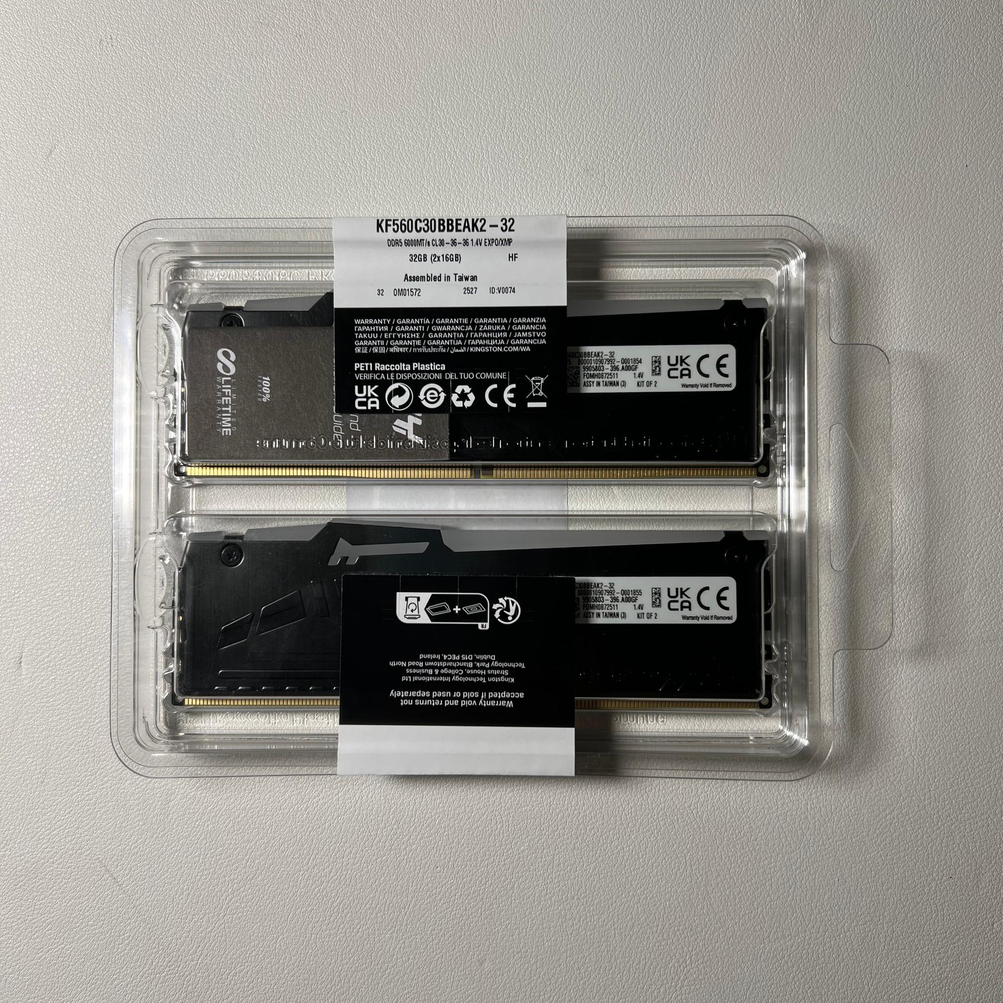 KINGSTON FURY BEAST RGB 2x16GB DDR5 6000MT/s CL30 (32GB KIT)