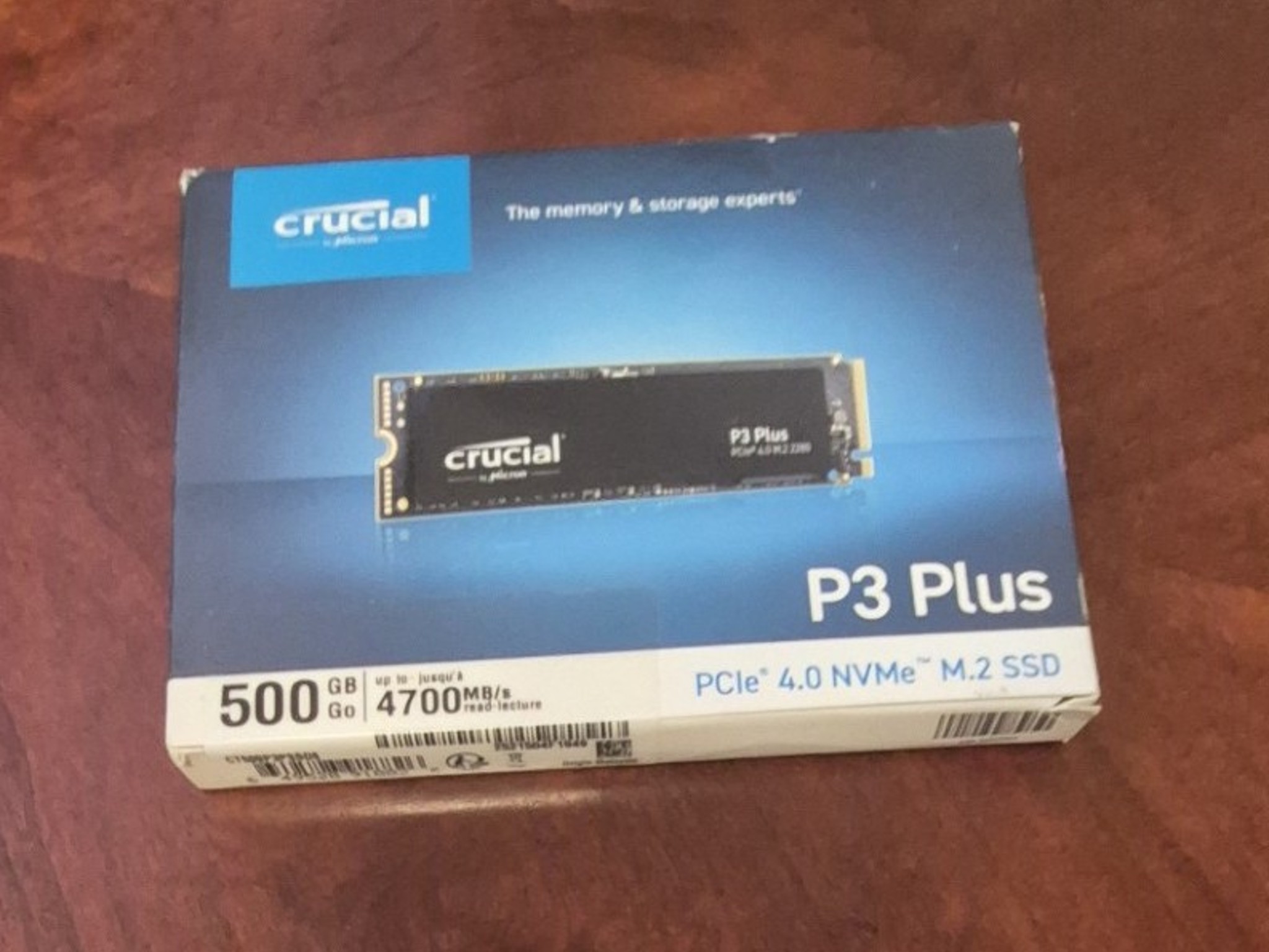 Crucial P3 Plus 500GB PCIe 4.0 NVMe Internal SSD - (CT500P3PSSD8) 4700MB/s -100% Health Verified