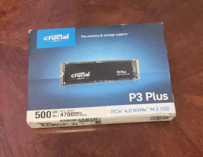 Crucial P3 Plus 500GB PCIe 4.0 NVMe Internal SSD - (CT500P3PSSD8) 4700MB/s -100% Health Verified