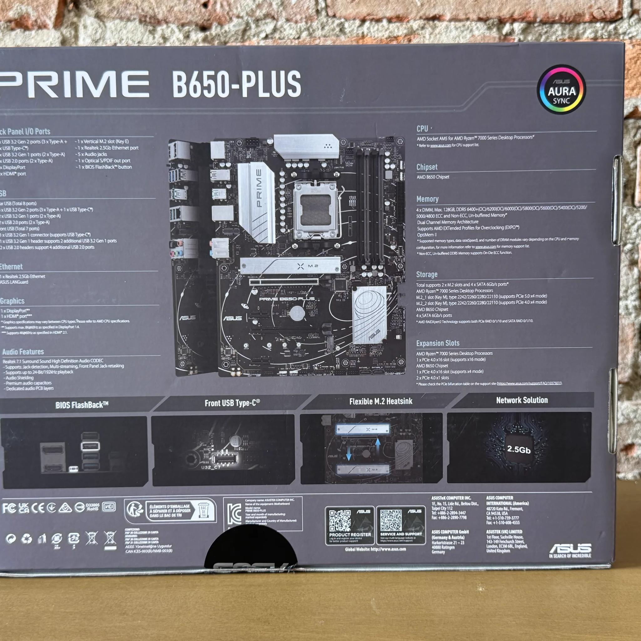 ASUS Prime B650-Plus ATX Motherboard (Refurbished)