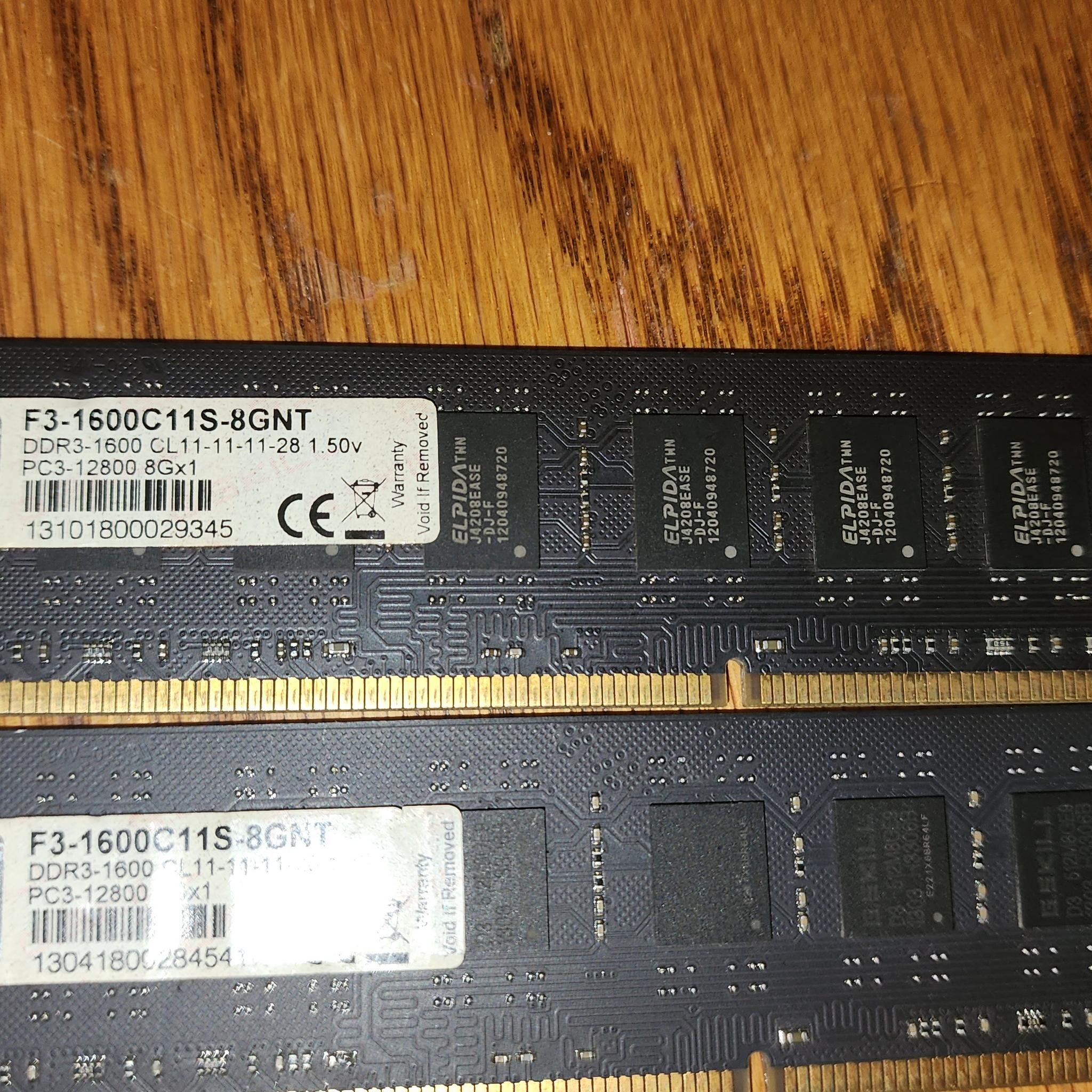 G.SKILL Value 8GB 240-Pin PC RAM DDR3 1600 (PC3 12800) Desktop Memory Model F3-1600C11S-8GNT