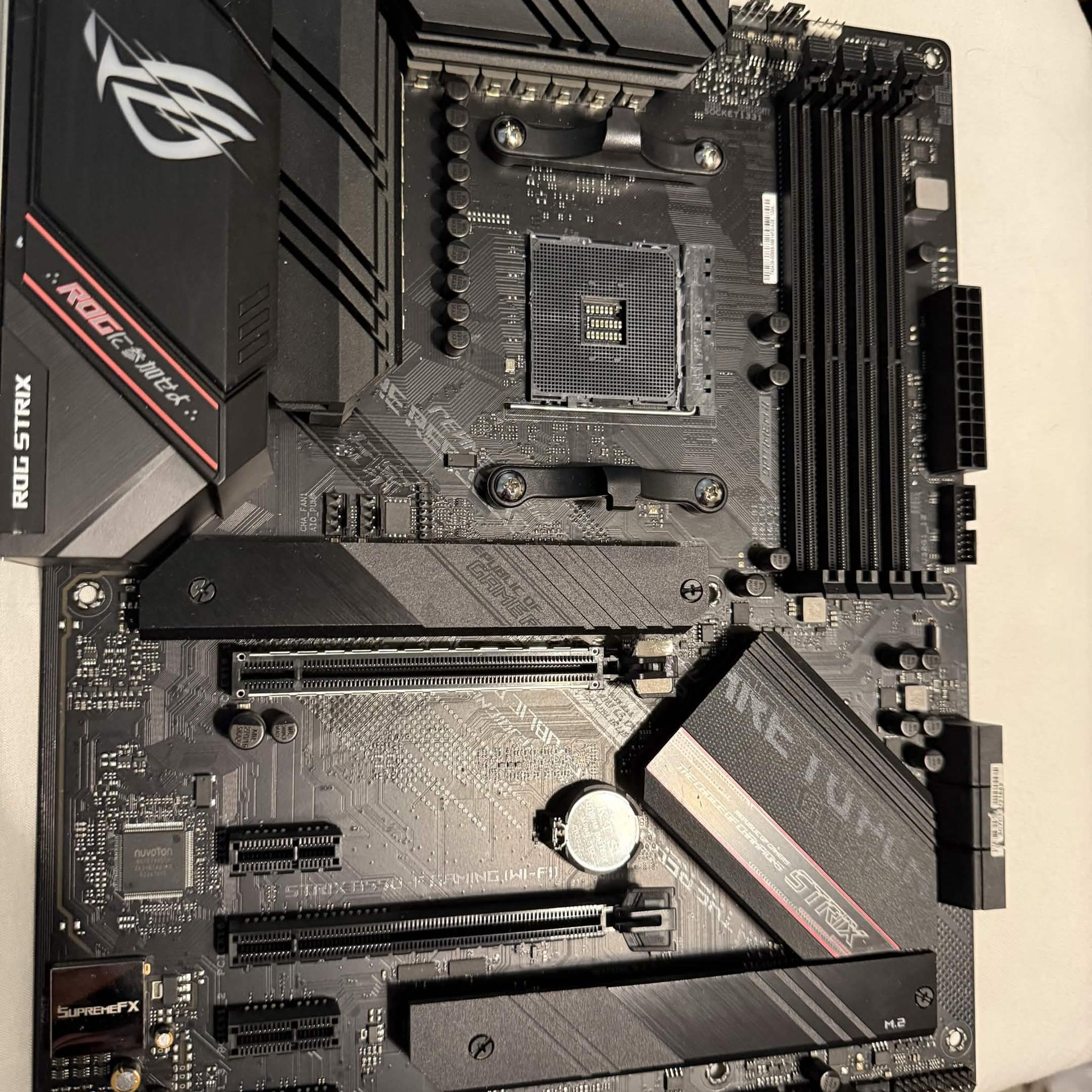 Ryzen 7 5800XT, 32GB DDR4 8GBx4 Dimms, Asus Strix B550f Gaming Wifi Motherboard