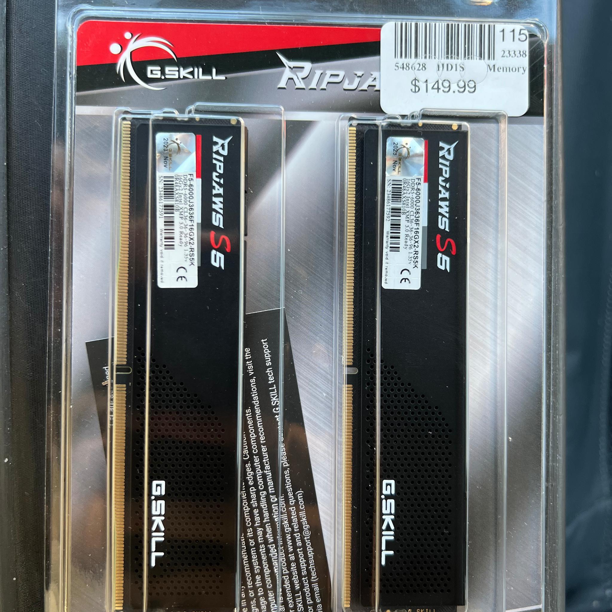 G.Skill Ripjaws S5 Series DDR5 Ram 32GB (2x16)