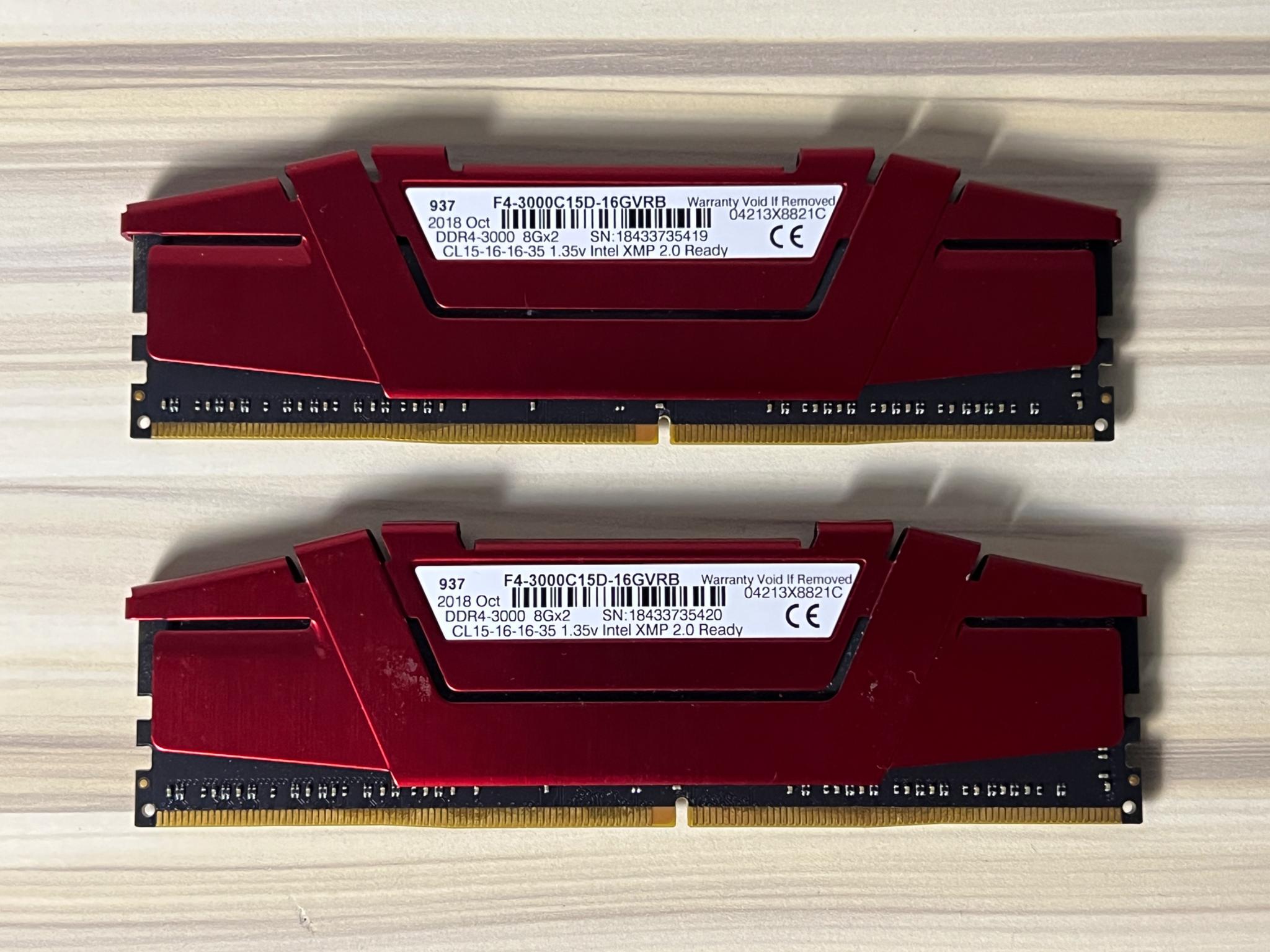G.Skill Ripjaws 16gb (2x8gb) 3000MHz DDR4 RAM