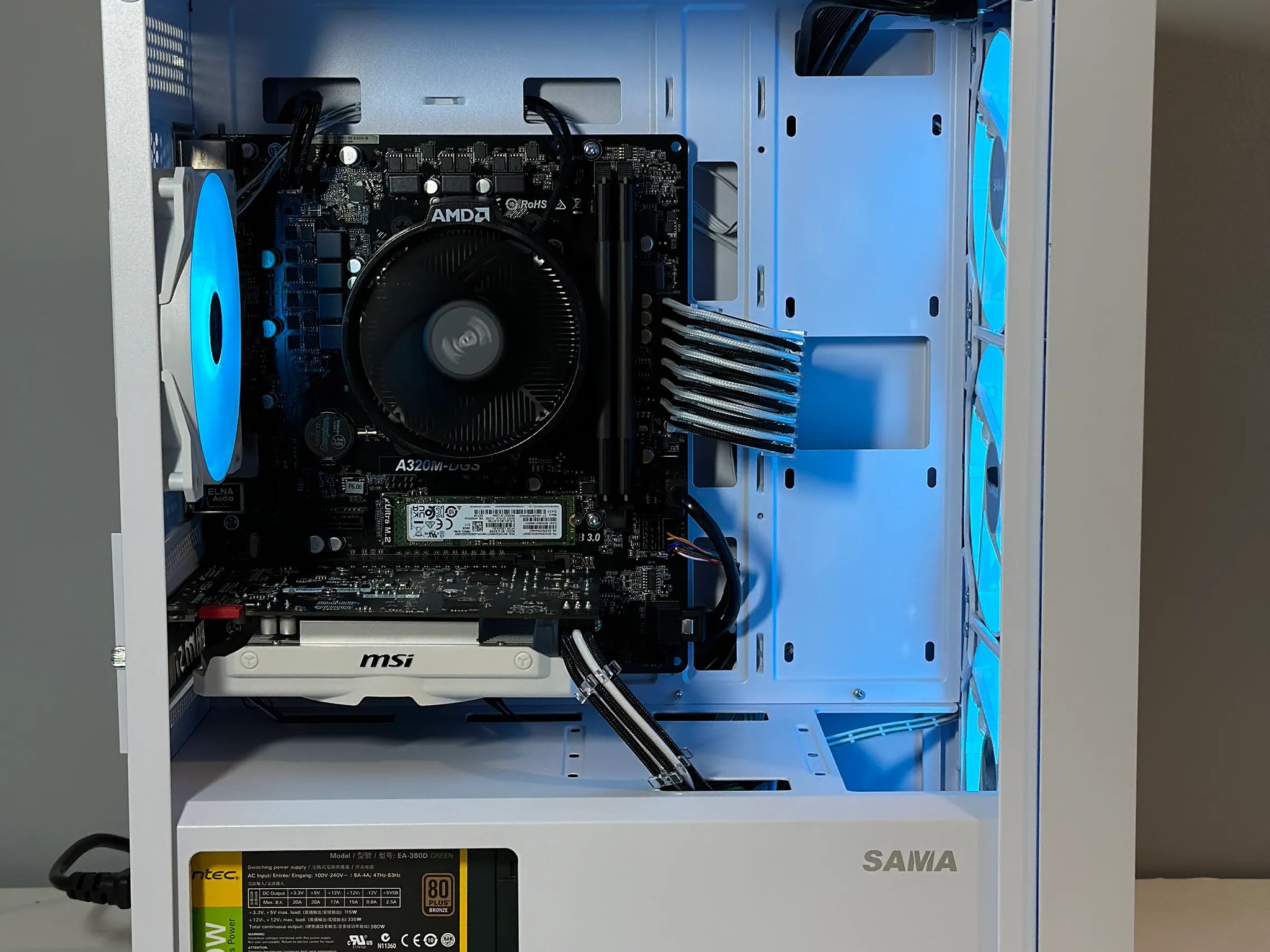 ⬜️White Budget Gaming PC⬜️ Ryzen 3 1200, GTX 950 2GB, 16GB Ram, 1.25TB, WIFI, Fortnite