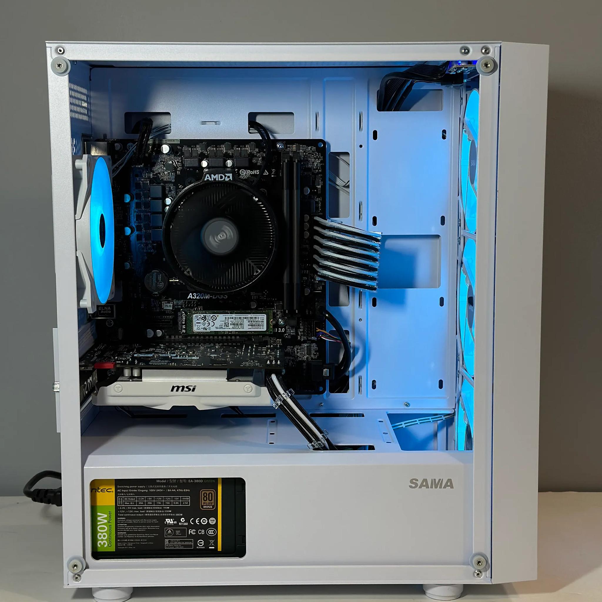 ⬜️White Budget Gaming PC⬜️ Ryzen 3 1200, GTX 950 2GB, 16GB Ram, 1.25TB, WIFI, Fortnite