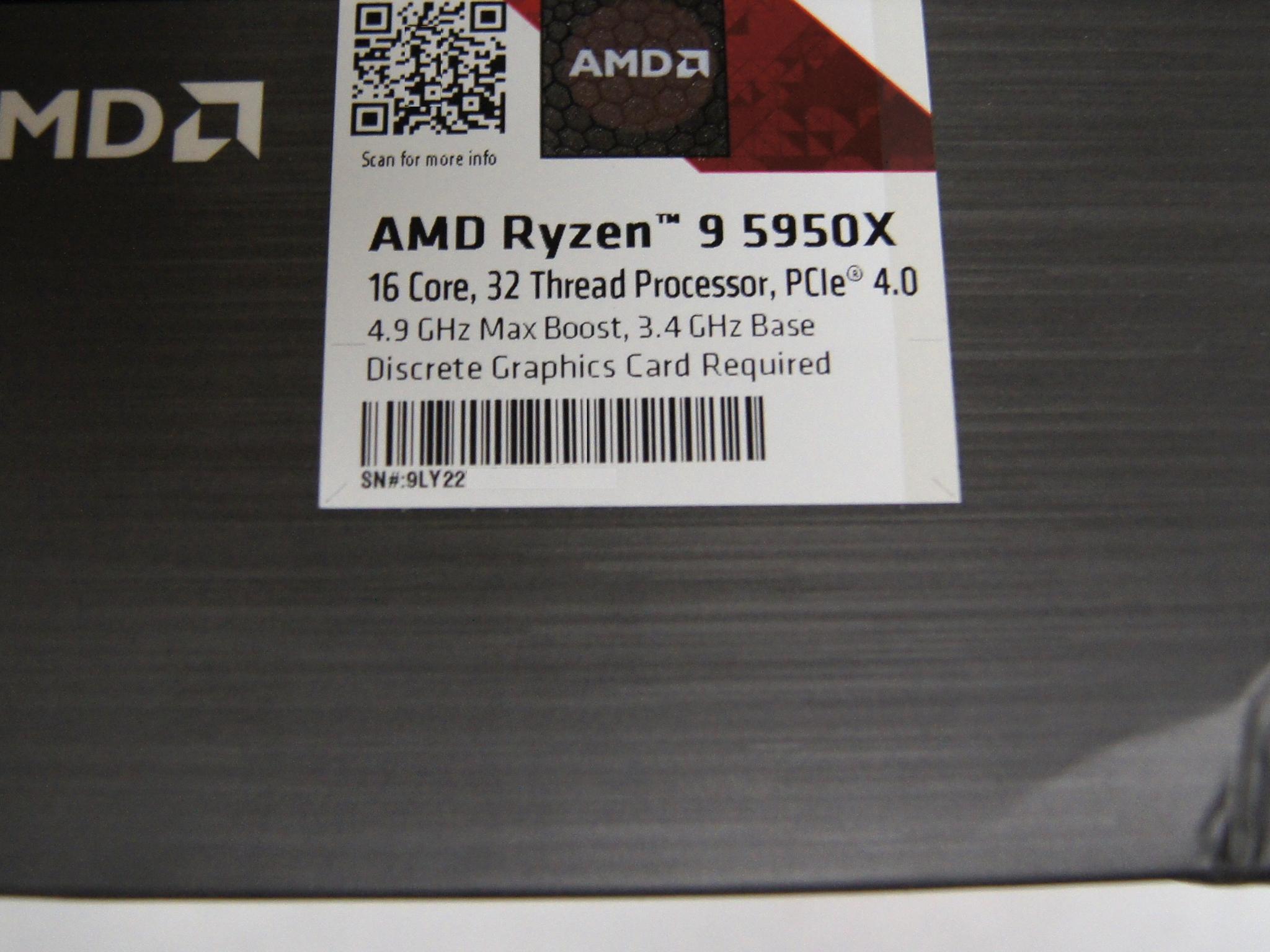 AMD Ryzen 9 5950X 16-Core, 32-Thread Unlocked Desktop Processor