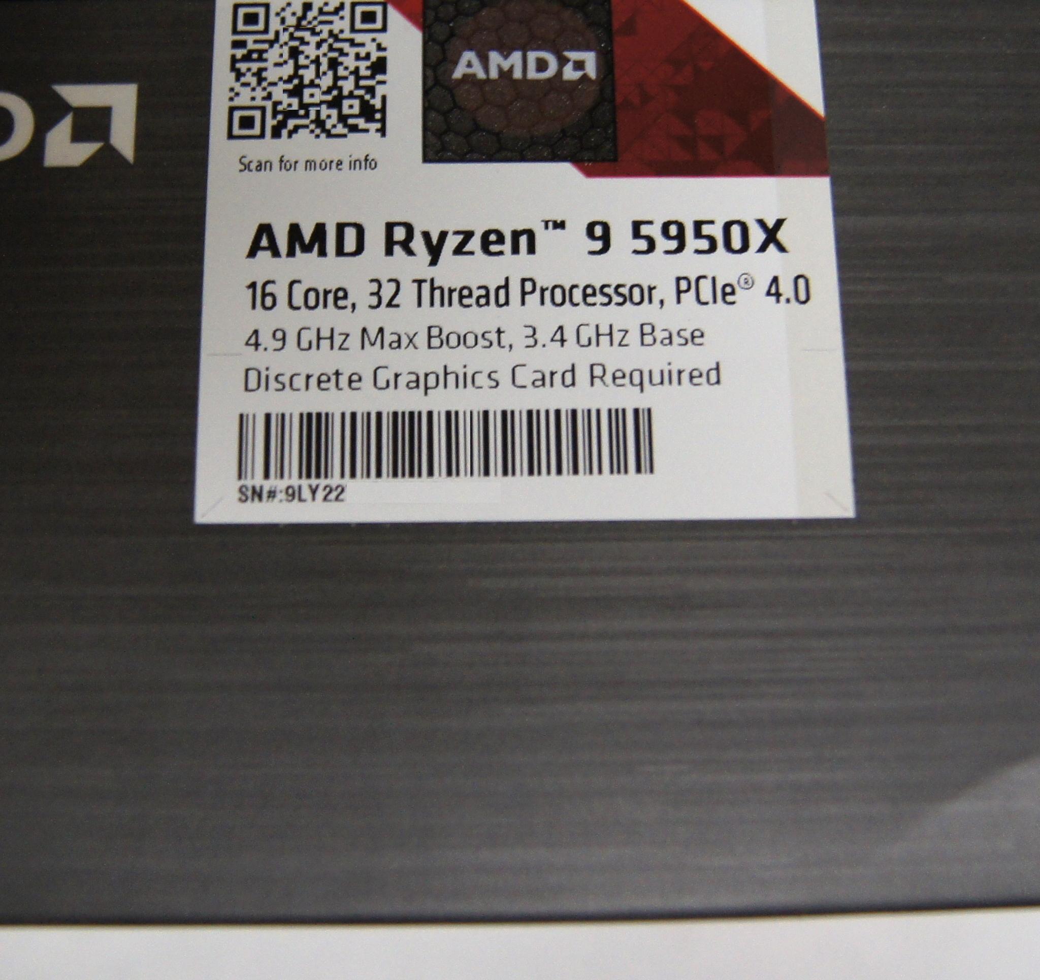 AMD Ryzen 9 5950X 16-Core, 32-Thread Unlocked Desktop Processor