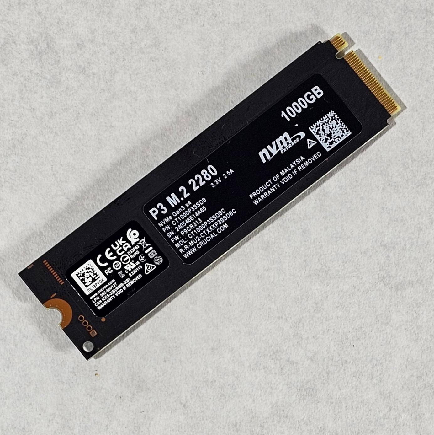1TB NVMe M.2 SSD Crucial