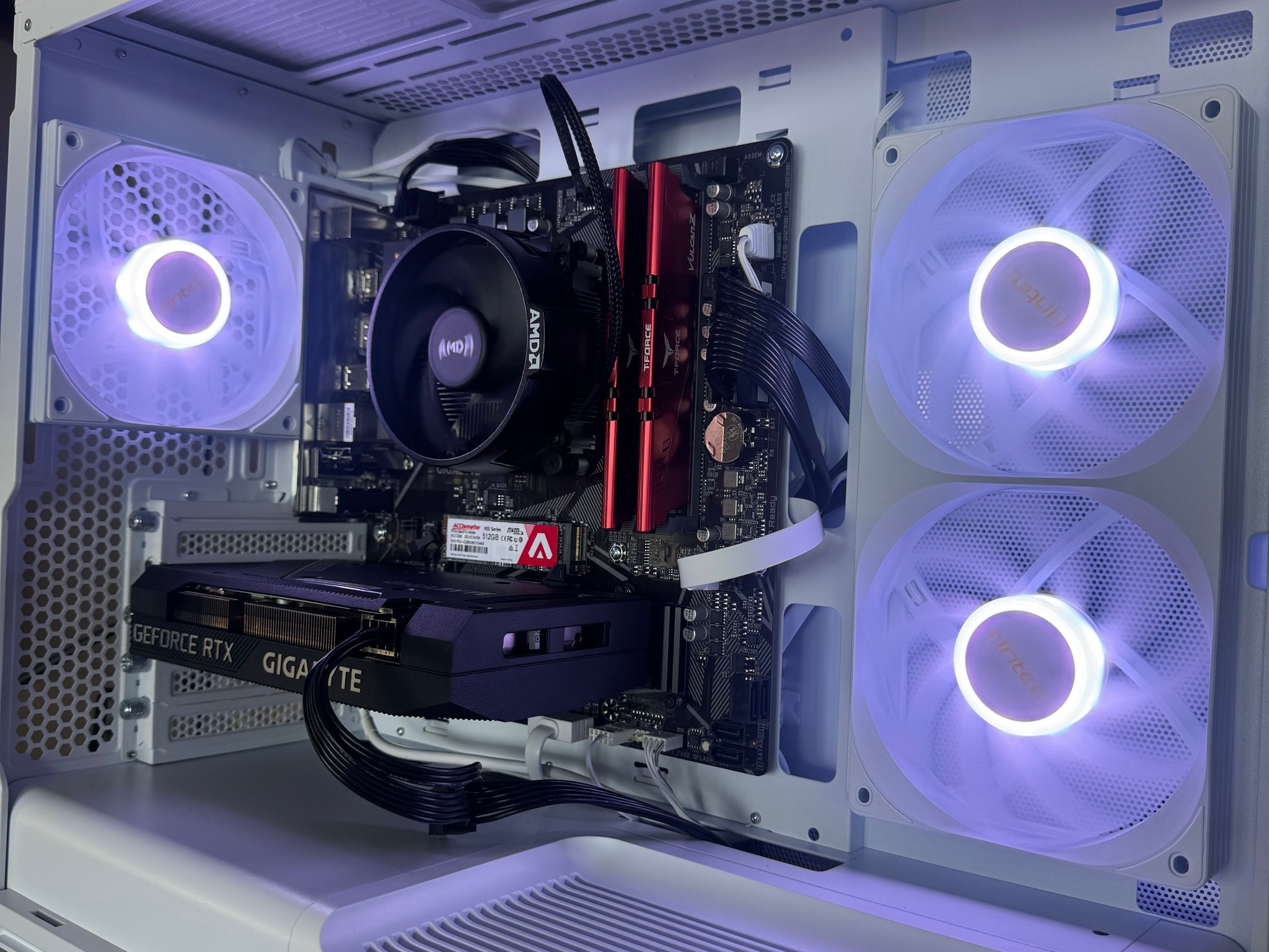 🎮 All-White RGB Gaming PC | RTX 3060 | Ryzen 5 5500 | 16GB | 512GB SSD