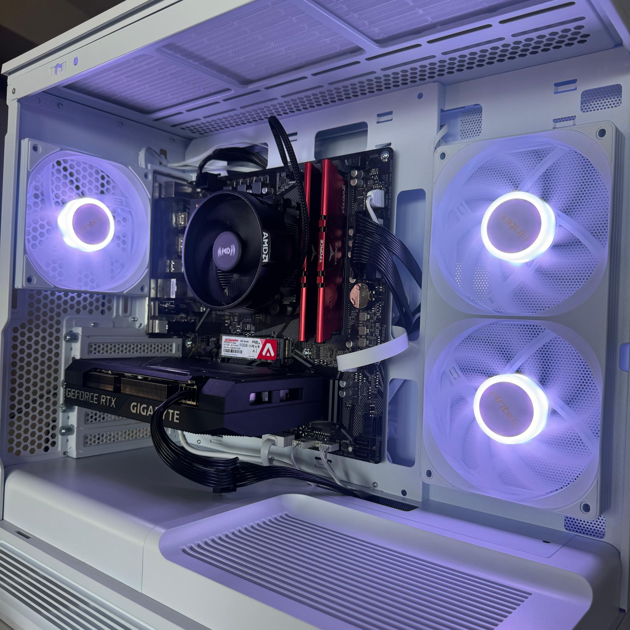 🎮 All-White RGB Gaming PC | RTX 3060 | Ryzen 5 5500 | 16GB | 512GB SSD