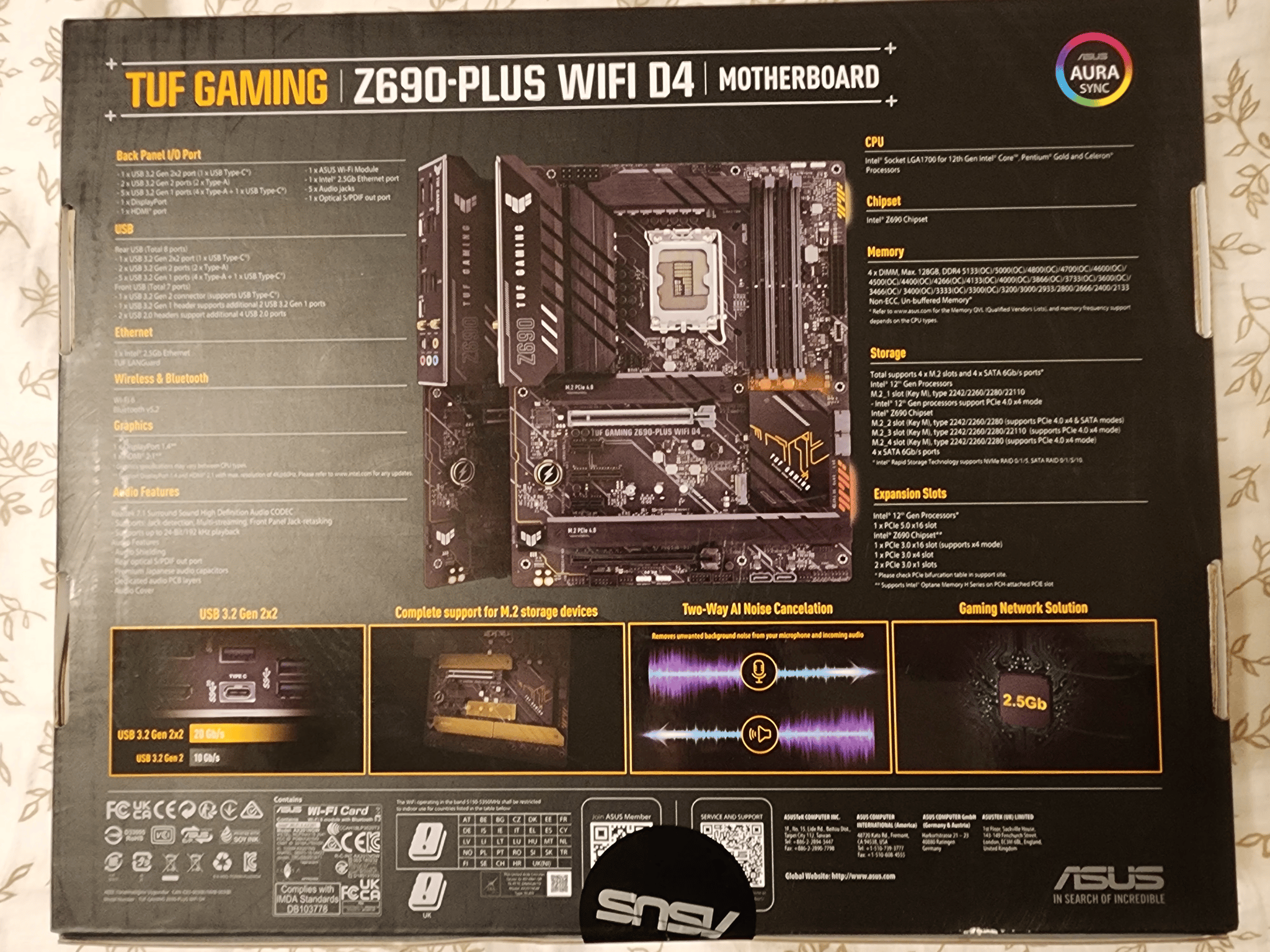 SEALED! Asus TUF Gaming Z690-Plus WIFI D4