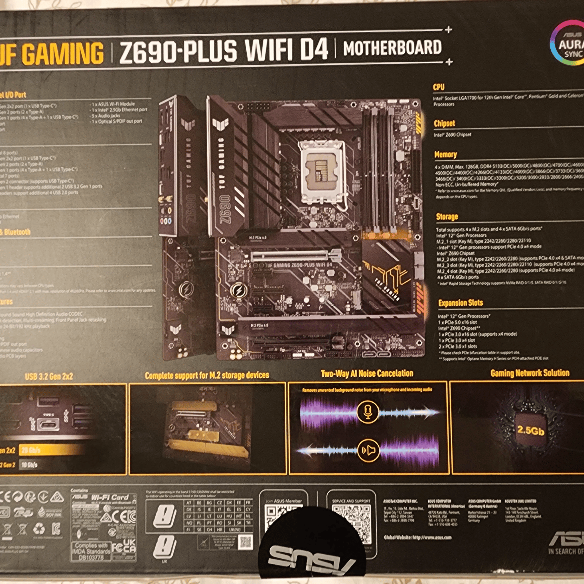 SEALED! Asus TUF Gaming Z690-Plus WIFI D4