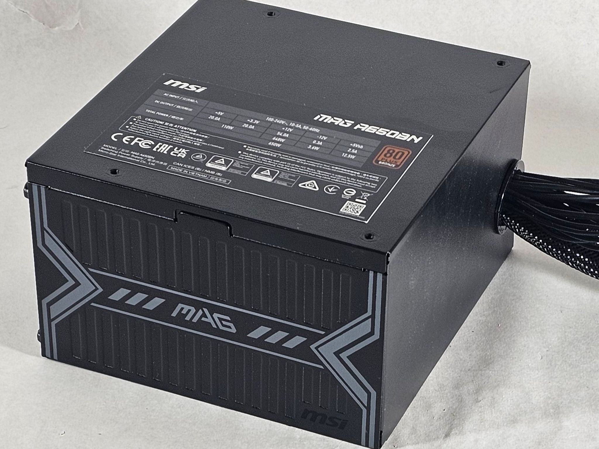 650 Watt PSU MSI MAG A650BN 650W Power Supply
