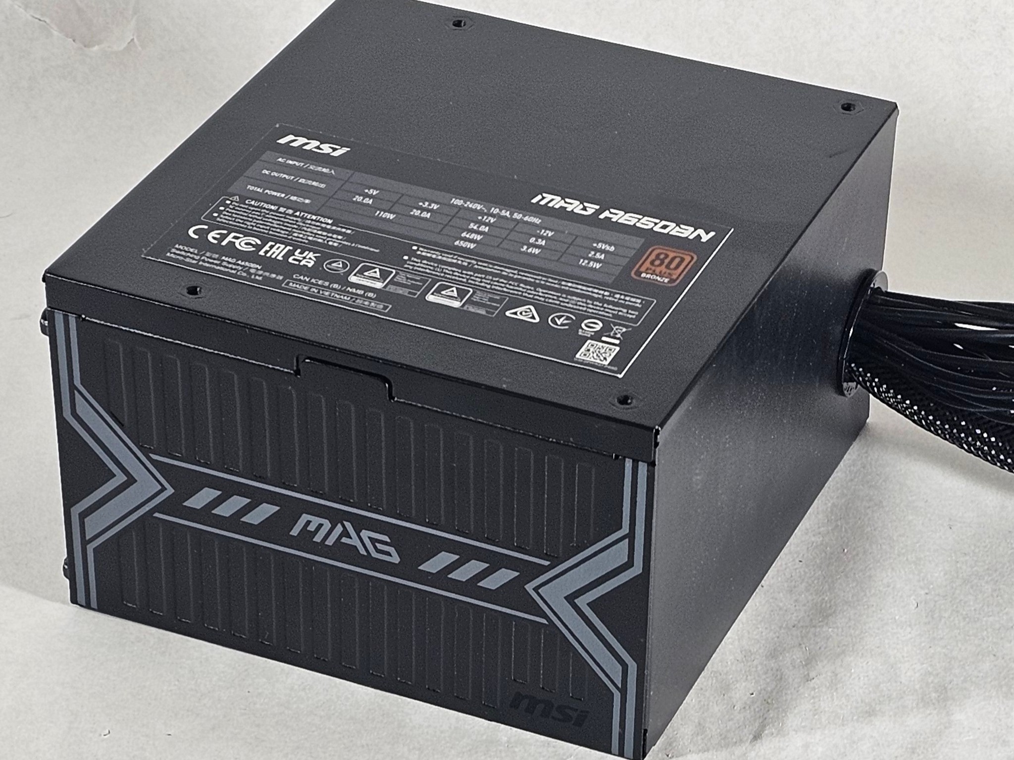 650 Watt PSU MSI MAG A650BN 650W Power Supply