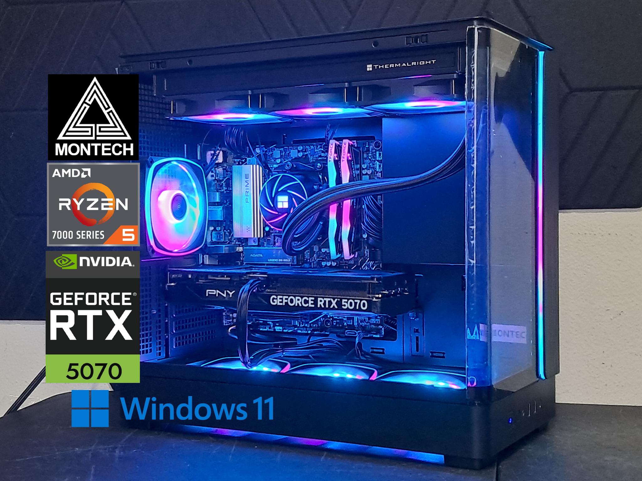Custom RTX 5070 Gaming PC | Ryzen 5 7600X | 2TB SSD | 16GB DDR5 | WiFi!
