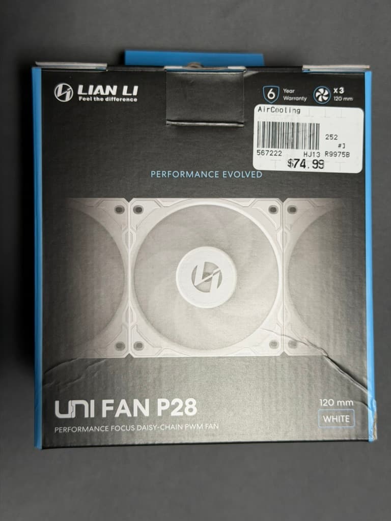 UNI FAN Lian Li P28 Triple Pack - White (UF-P28120-3W)