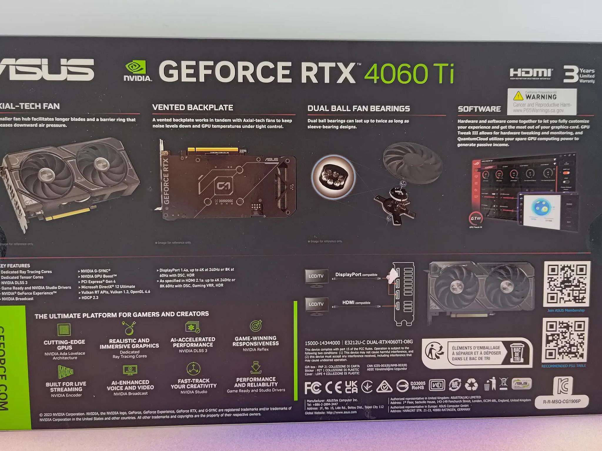 Asus Dual OC RTX 4060Ti