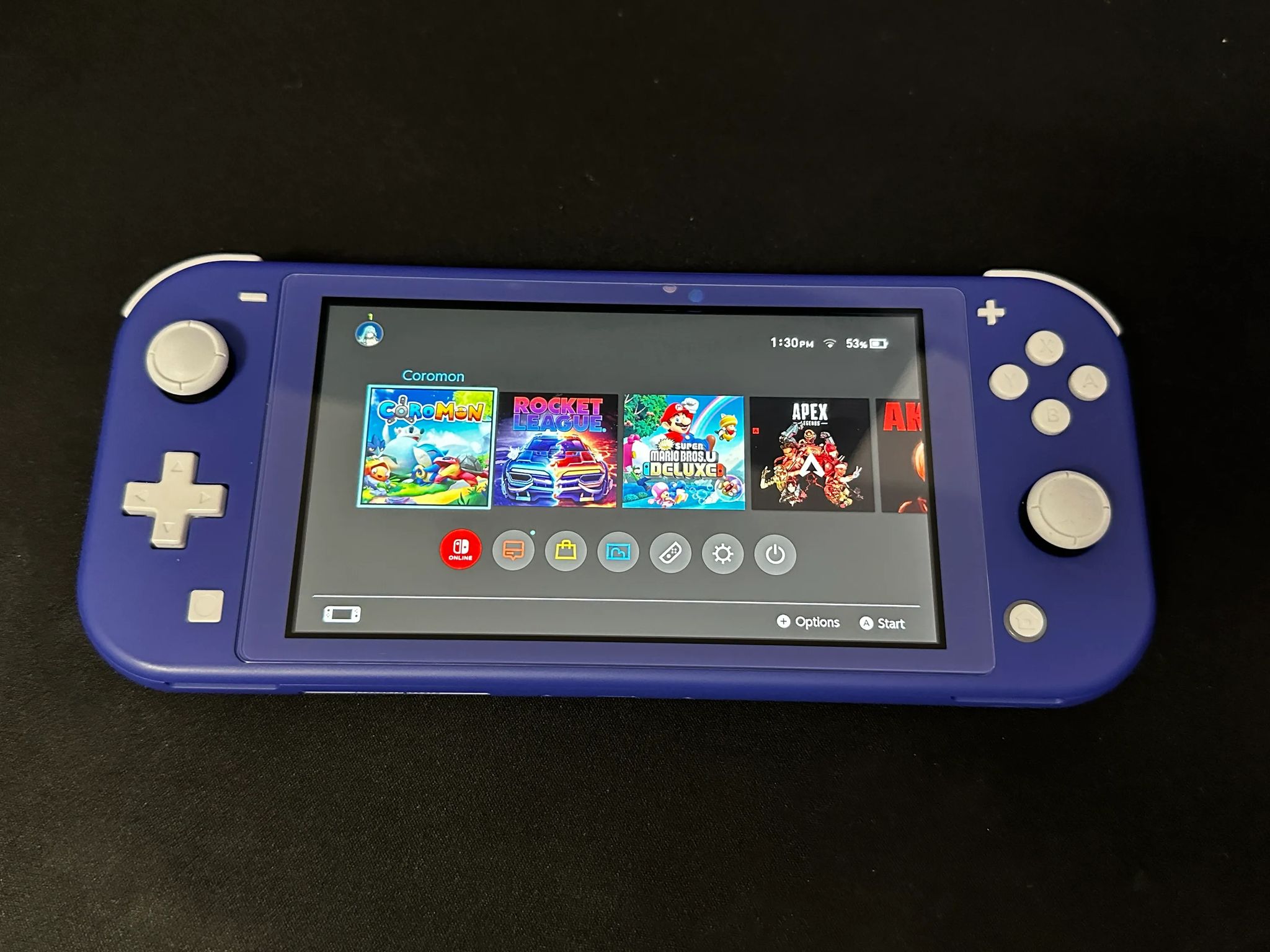 Nintendo Switch Lite 32GB (Blue) BUNDLE (Case + 5 Games Included)
