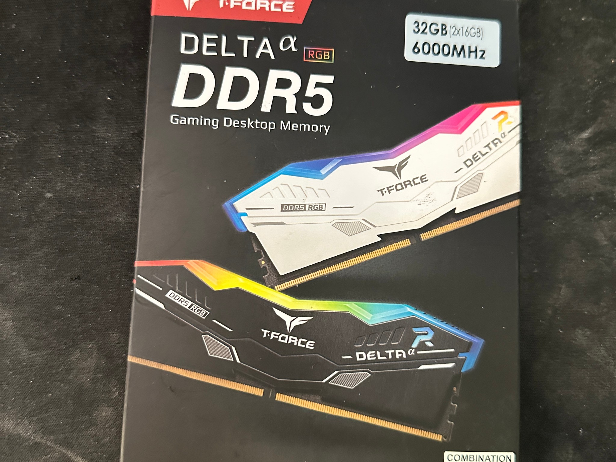 White DDR5 T-Force Delta 16gb