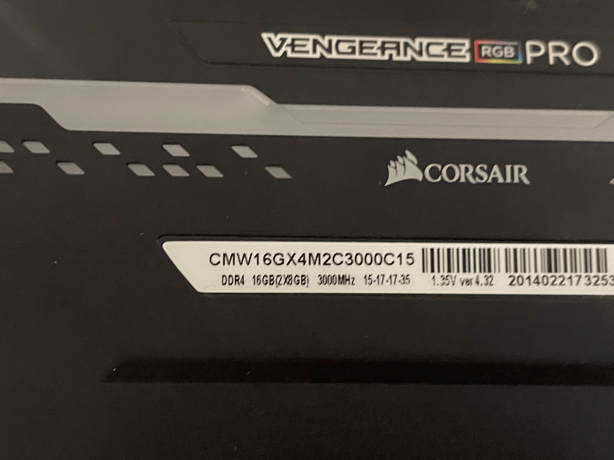 Corsair 16GB(8x2) DDR4 3000mhz