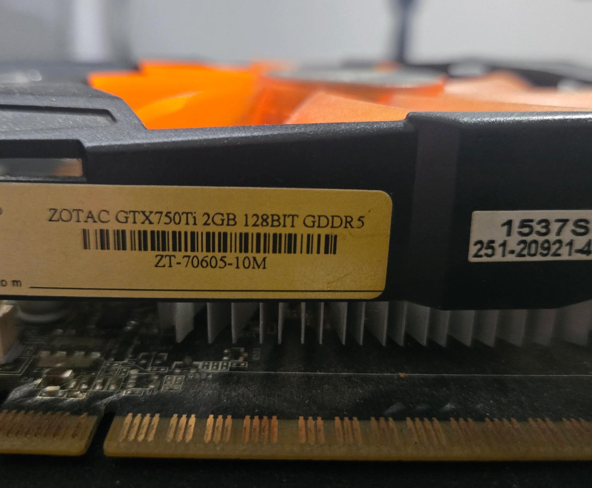 Zotac GTX 750 Ti 2 gig