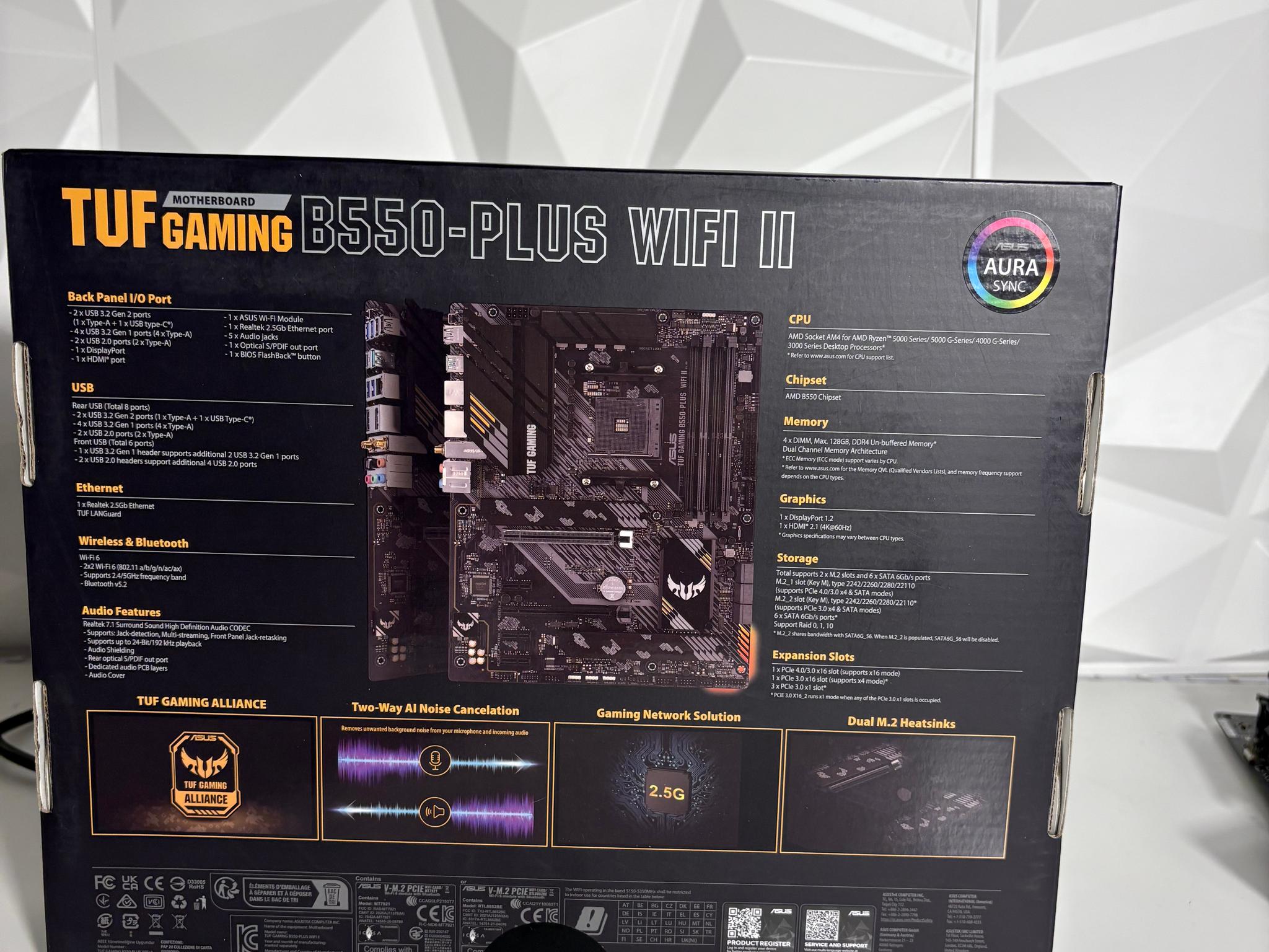 ASUS TUF B550 Plus Wi-Fi Motherboard. BNIB Sealed