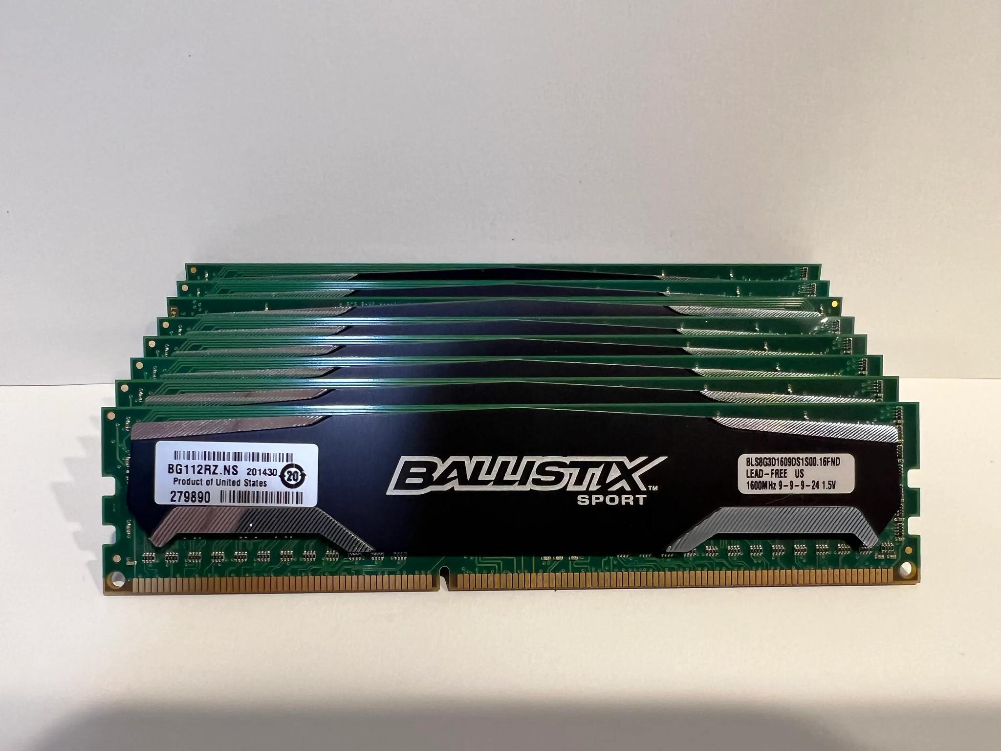 16GB (2x8 GB) DDR3 RAM - Ballistix Sport RAM - 1600 MHz