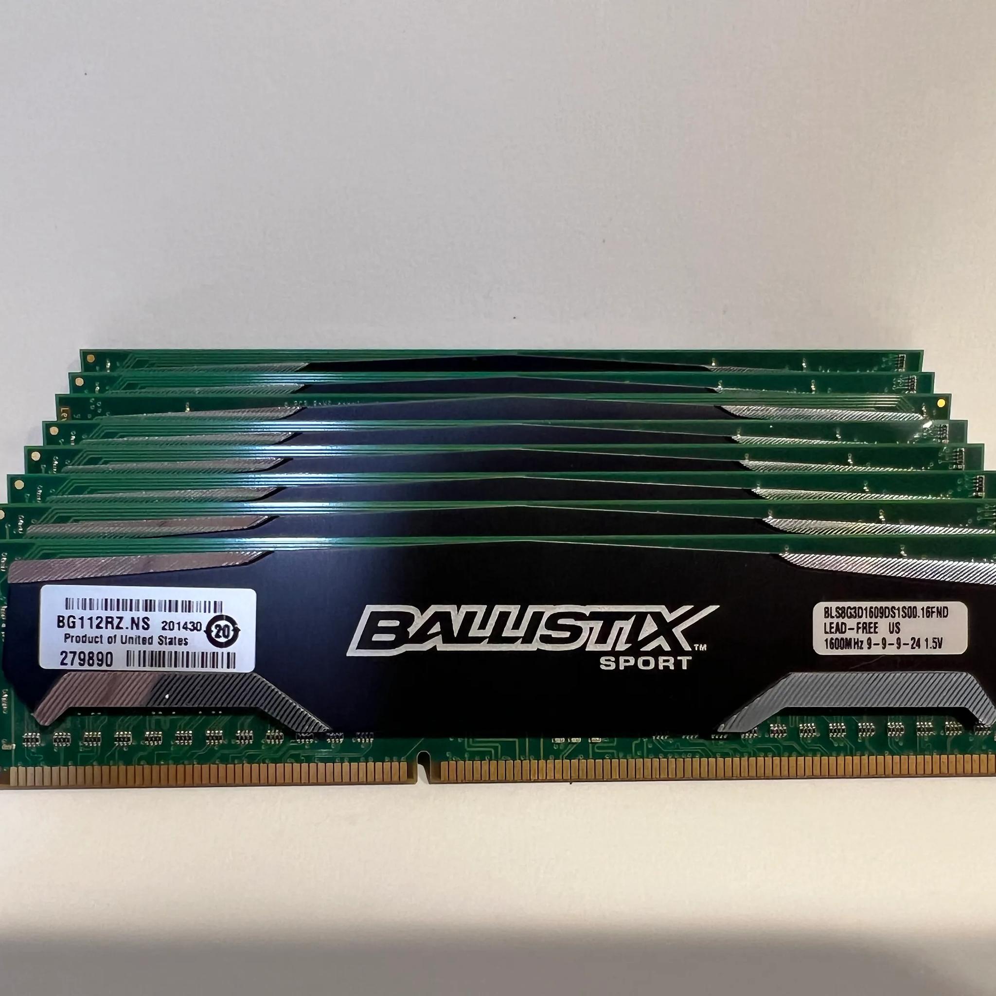 16GB (2x8 GB) DDR3 RAM - Ballistix Sport RAM - 1600 MHz