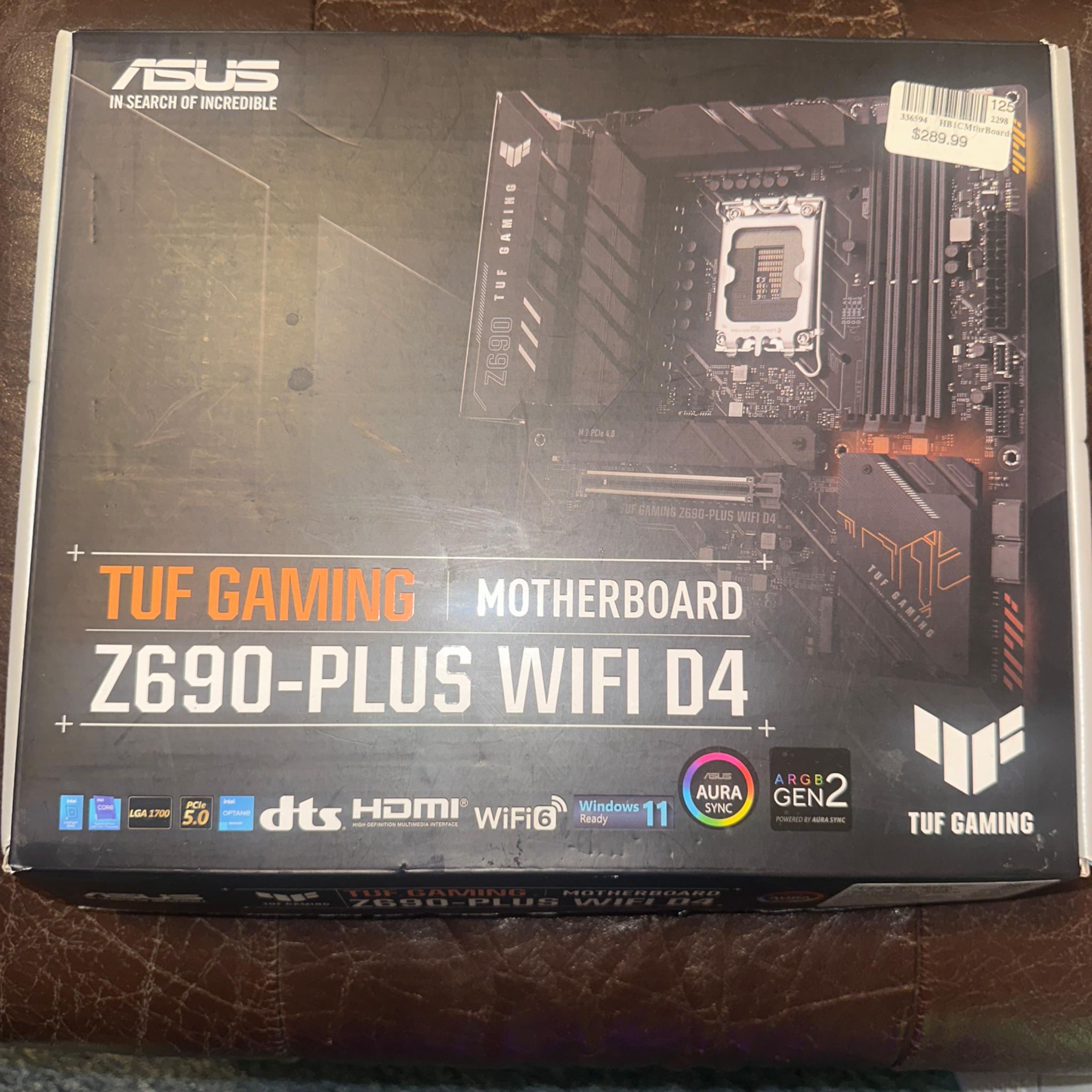 ASUS TUF Gaming Z690-Plus WiFi D4 LGA 1700(Intel 12th Gen) ATX Motherboard