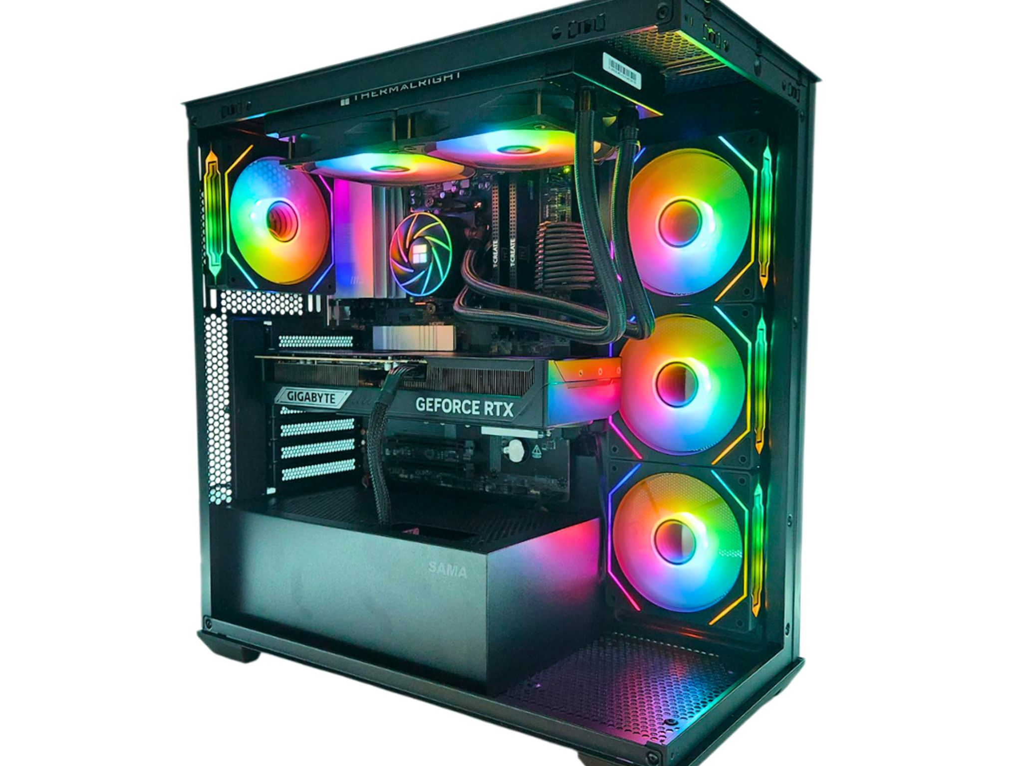 💣 Grenade 🪖: RTX 5070 TI | Ryzen 9600X | 32GB DDR5 RAM | 2TB SSD | 6 RGB Fans | Black Gaming PC