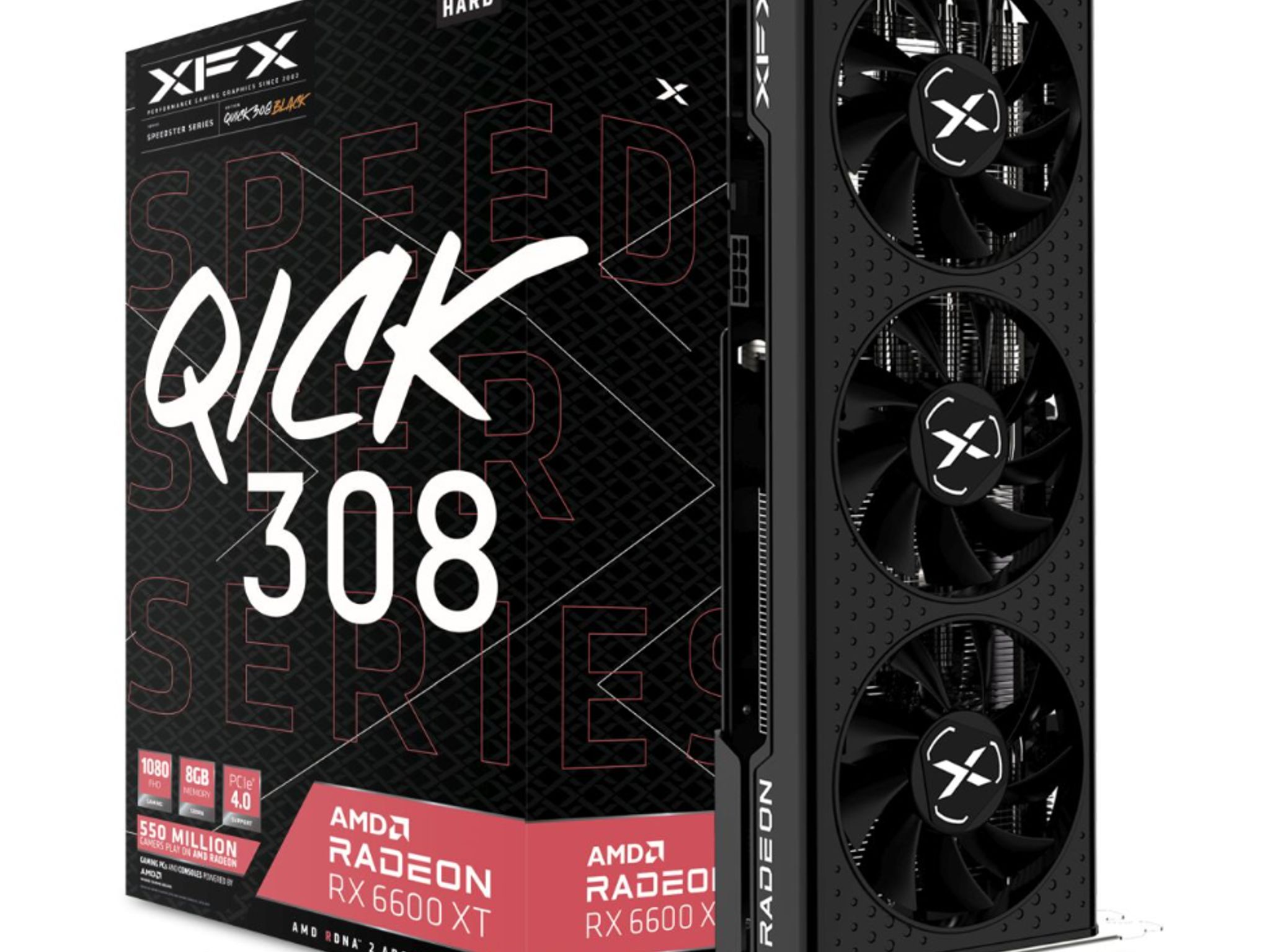 XFX Speedster QICK 308 AMD Radeon RX 6600 XT 8GB GDDR6 Graphics Card