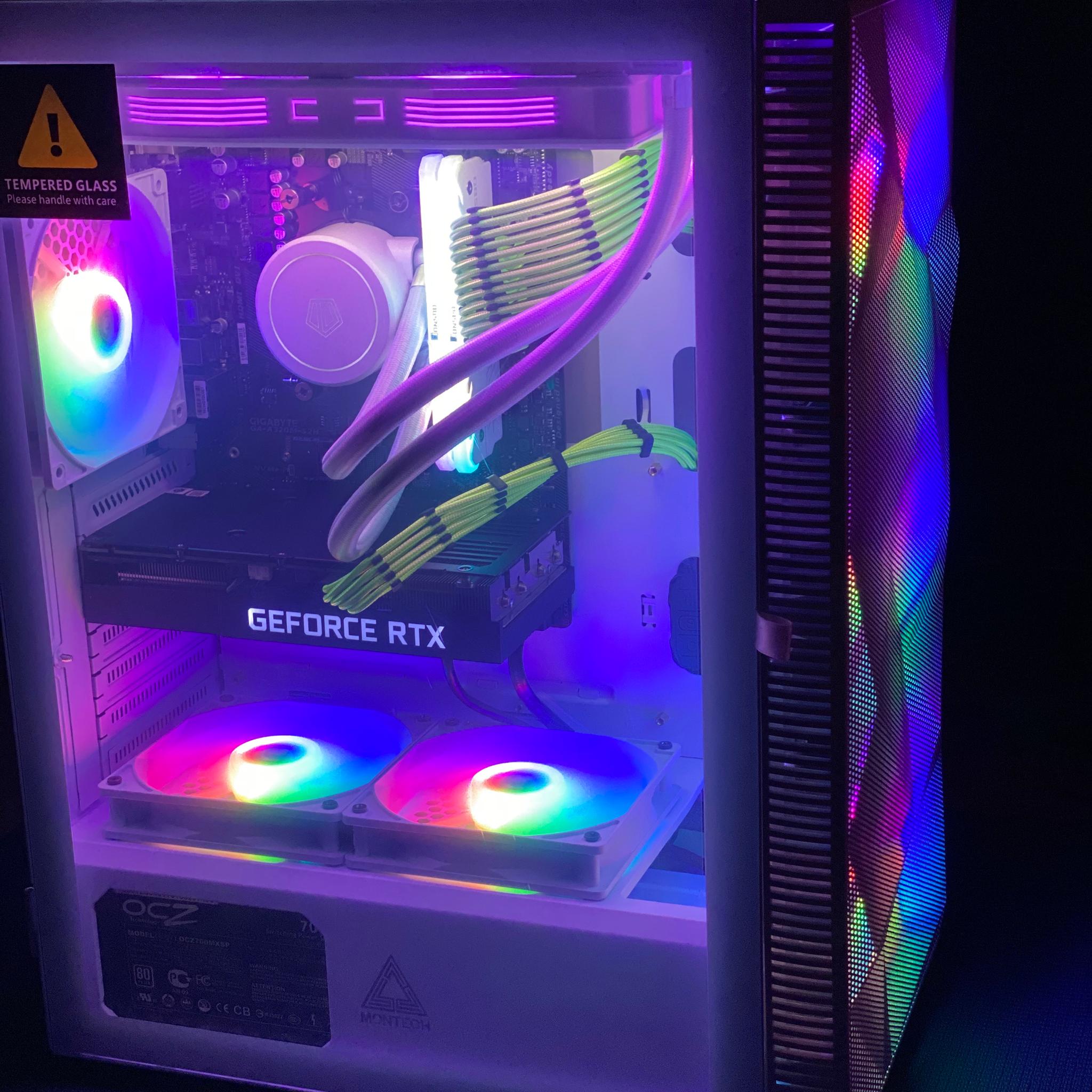 (Liquid Cooled) Ryzen 7-RTX 3060ti-1TB NVMe SSD-2TB HDD-16GB