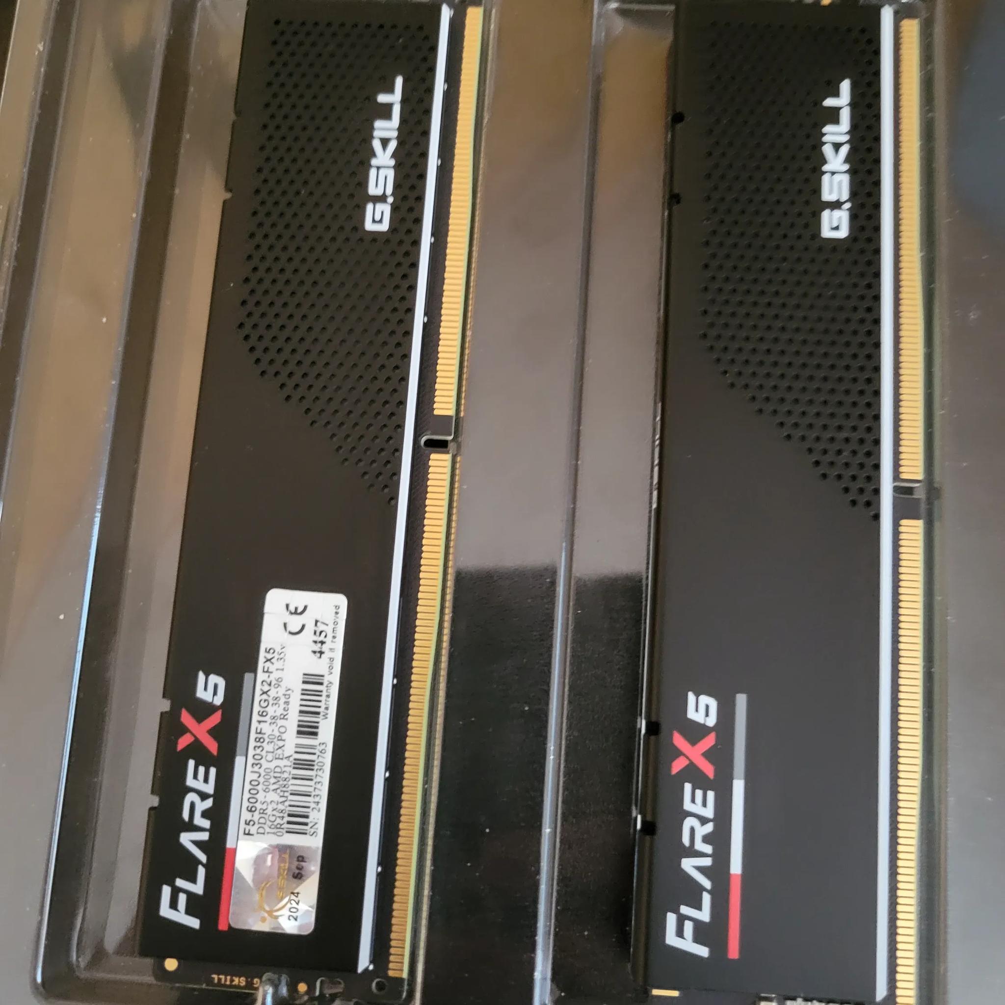 GSKILL FLARE X5 32G RAM, 2x16G Sticks DDR5-6000 CL30