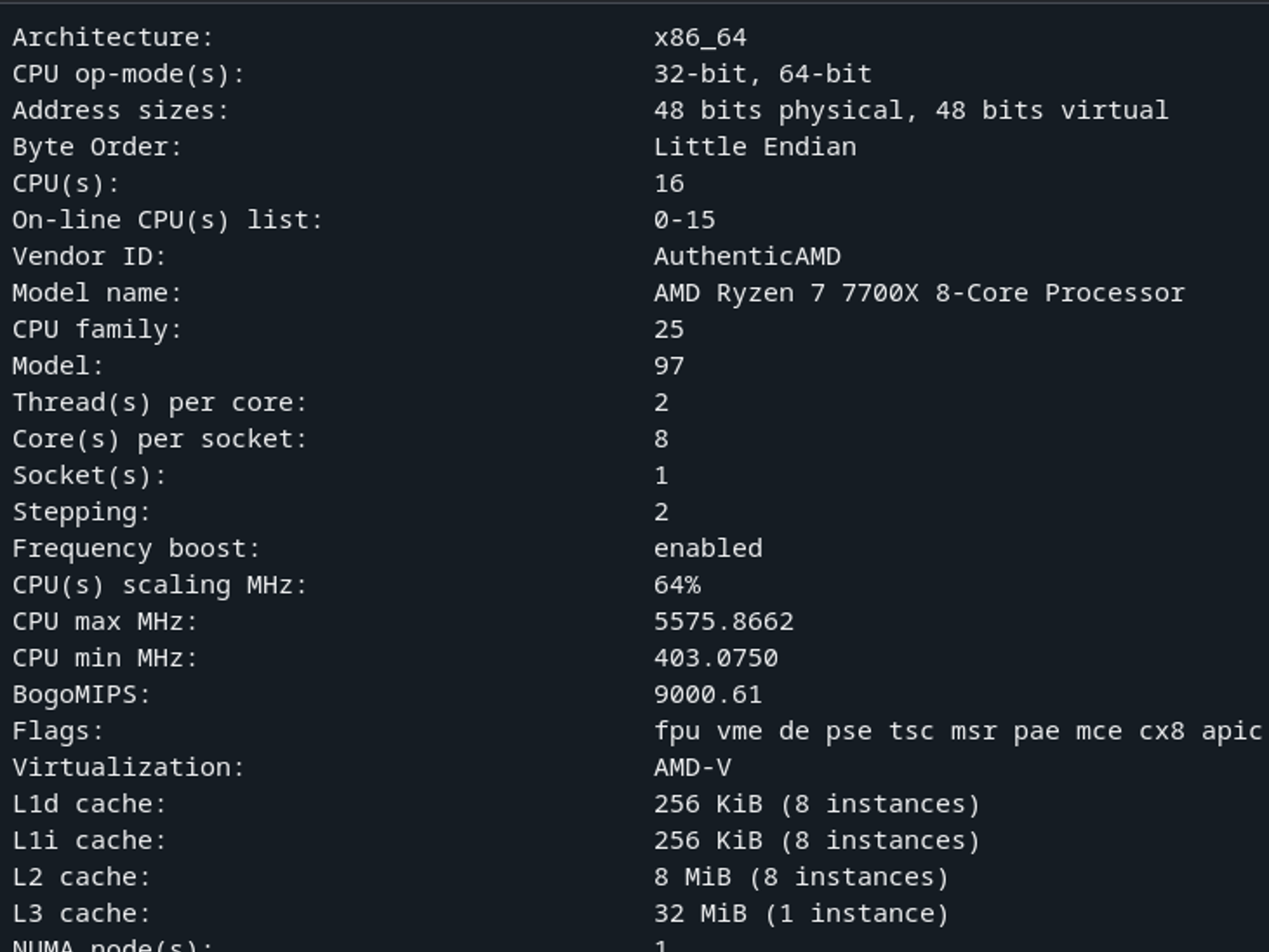 AMD Ryzen 7 7700X