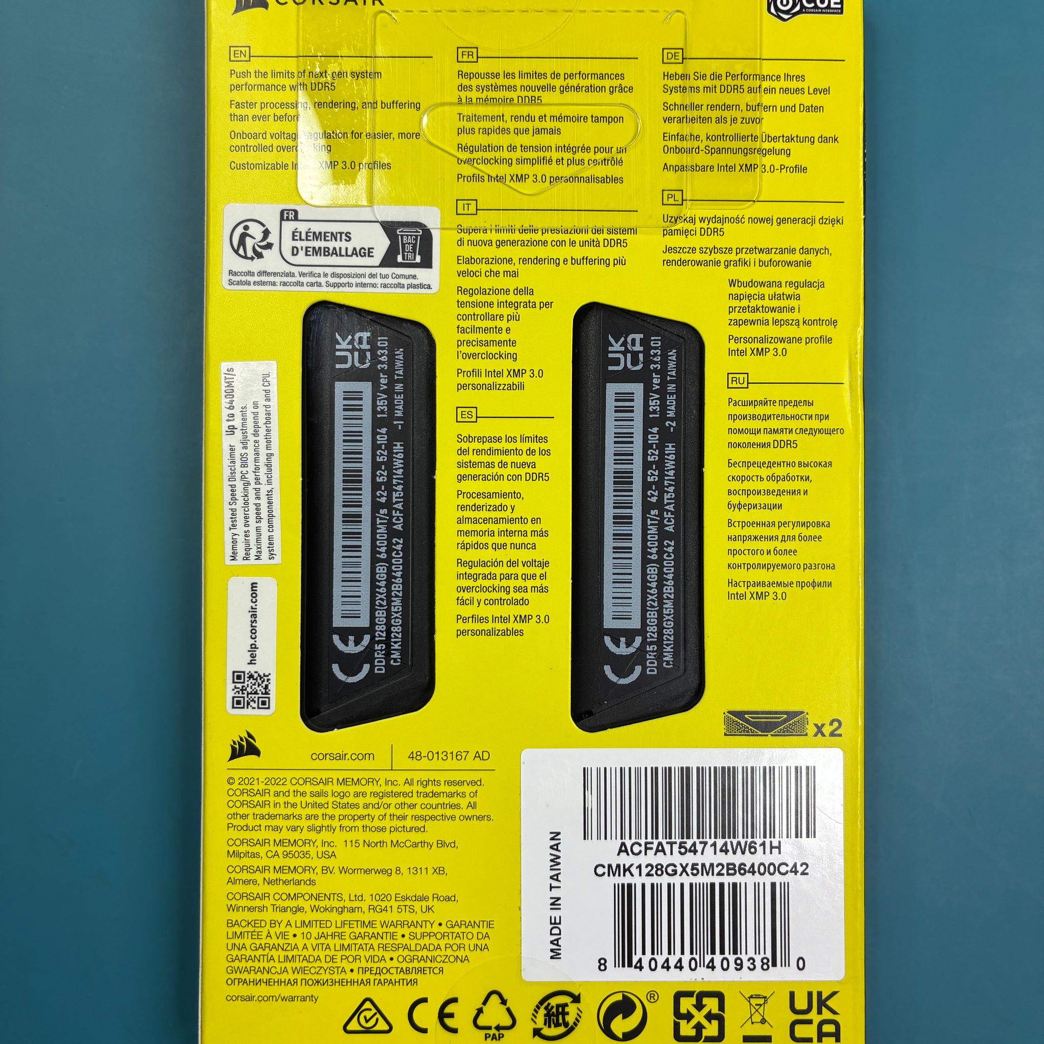 Corsair Vengeance DDR5 128GB kit (Memory)