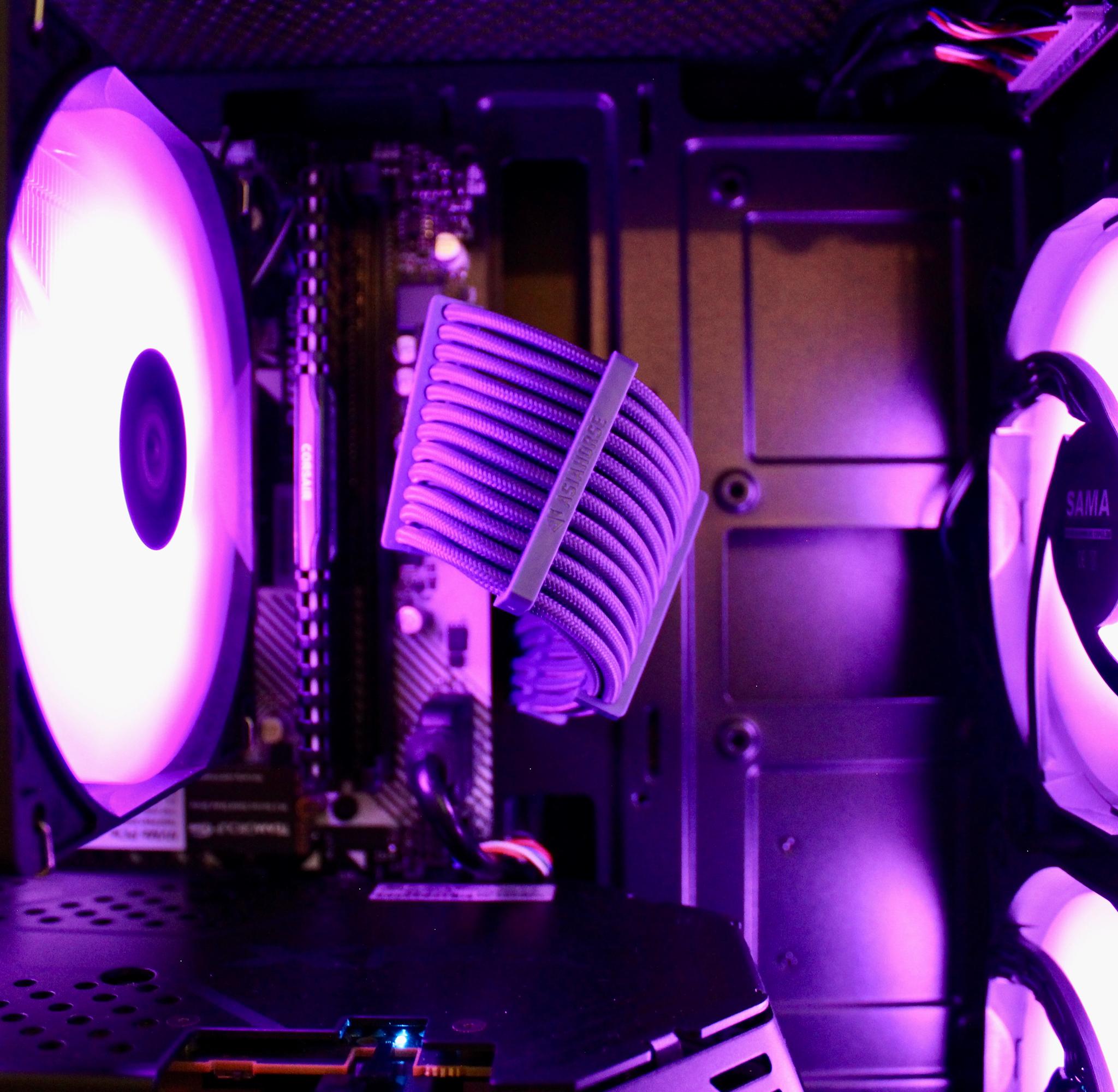 Purple Shadow! Awesome Gaming PC | Ryzen 5 2600 | XFX 580 8GB | 16GB DDR4 | 512GB M.2 | W11 + WiFi |