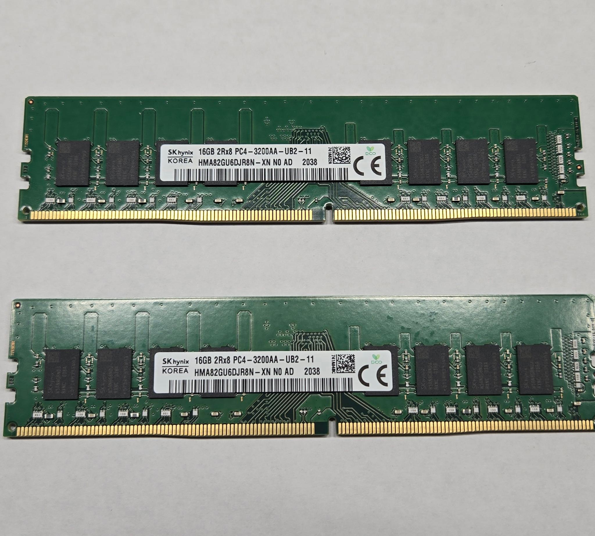 SK Hynix 32GB (2x16GB) DDR4 3200MHz Desktop RAM Kit