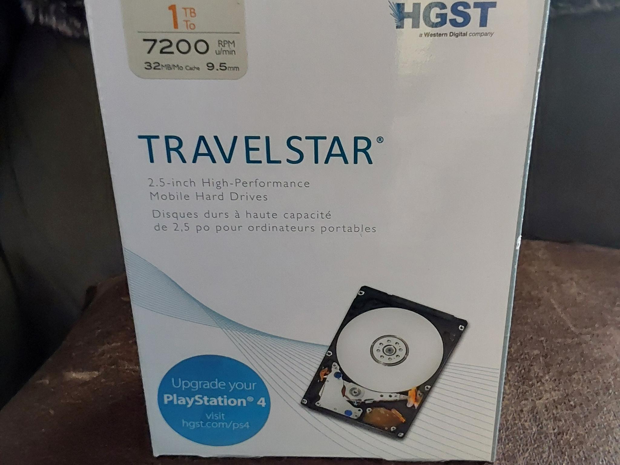 NEW HGST (Hitachi) Travelstar 1TB SATA 2.5” Internal Mobile/Laptop Hard Drive