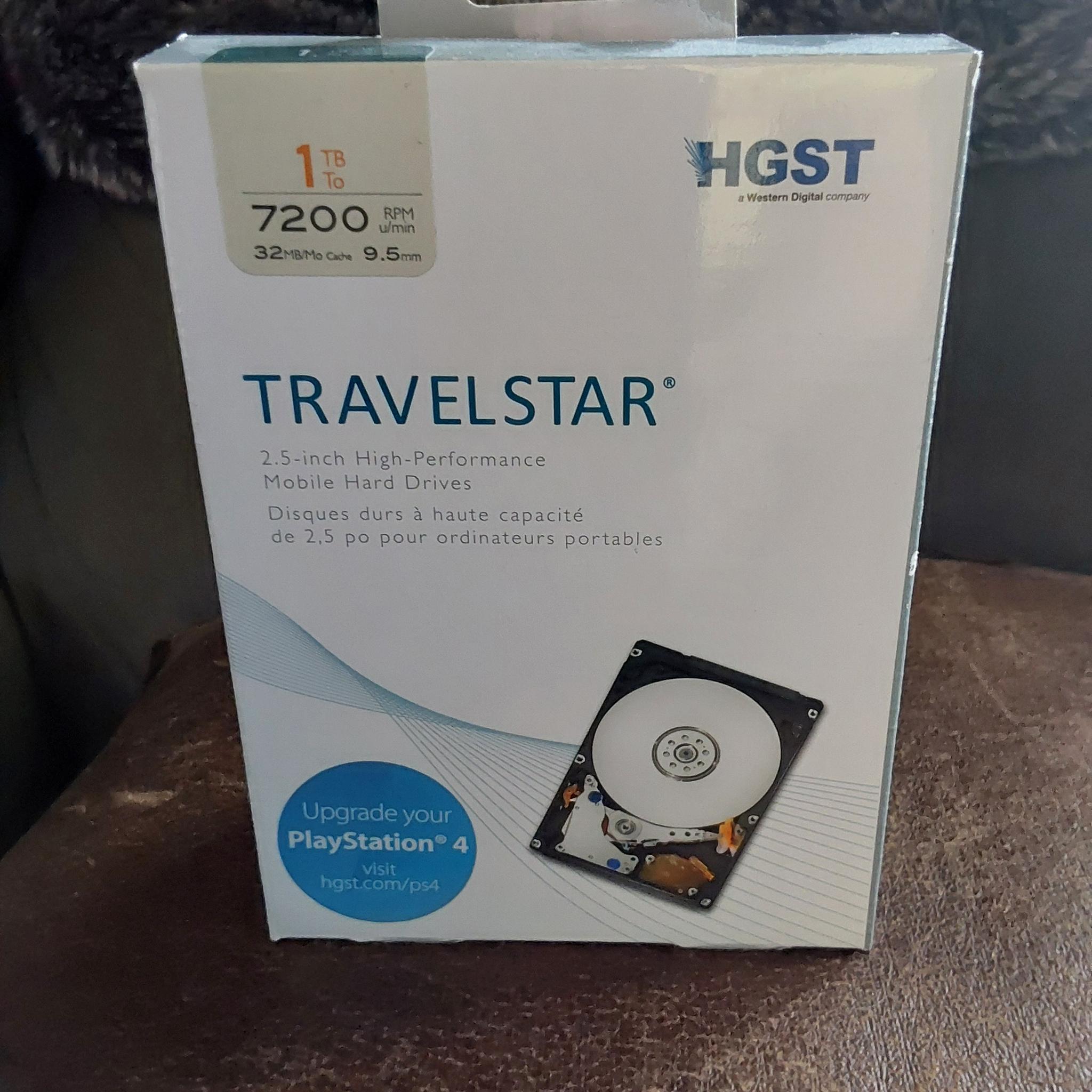 NEW HGST (Hitachi) Travelstar 1TB SATA 2.5” Internal Mobile/Laptop Hard Drive