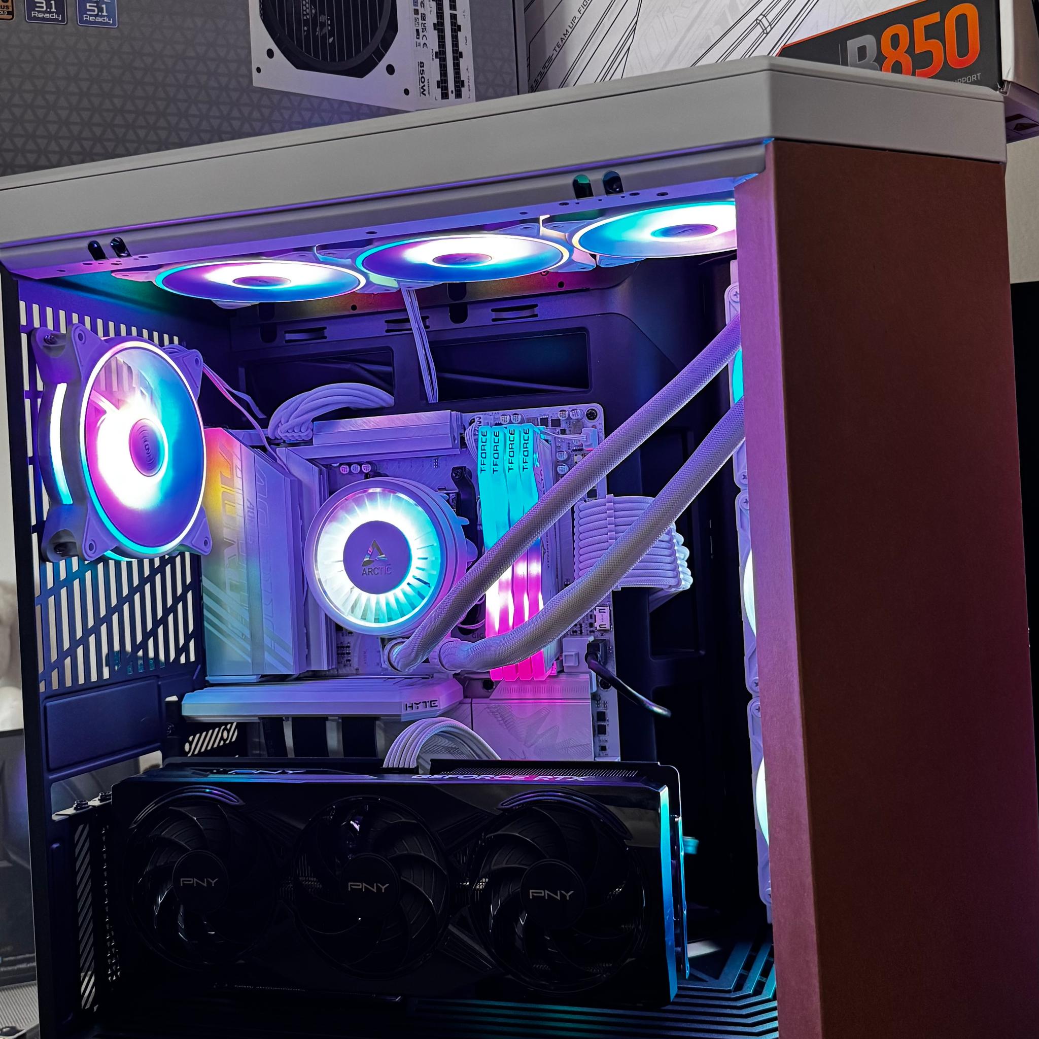 HYTE Y70 TOUCH PANDA/ Ryzen 9800x3D/ 5070ti/ 6tb nvme/ 64gb DDR5/ FREE HYTE KEEB KB WITH PURCHASE