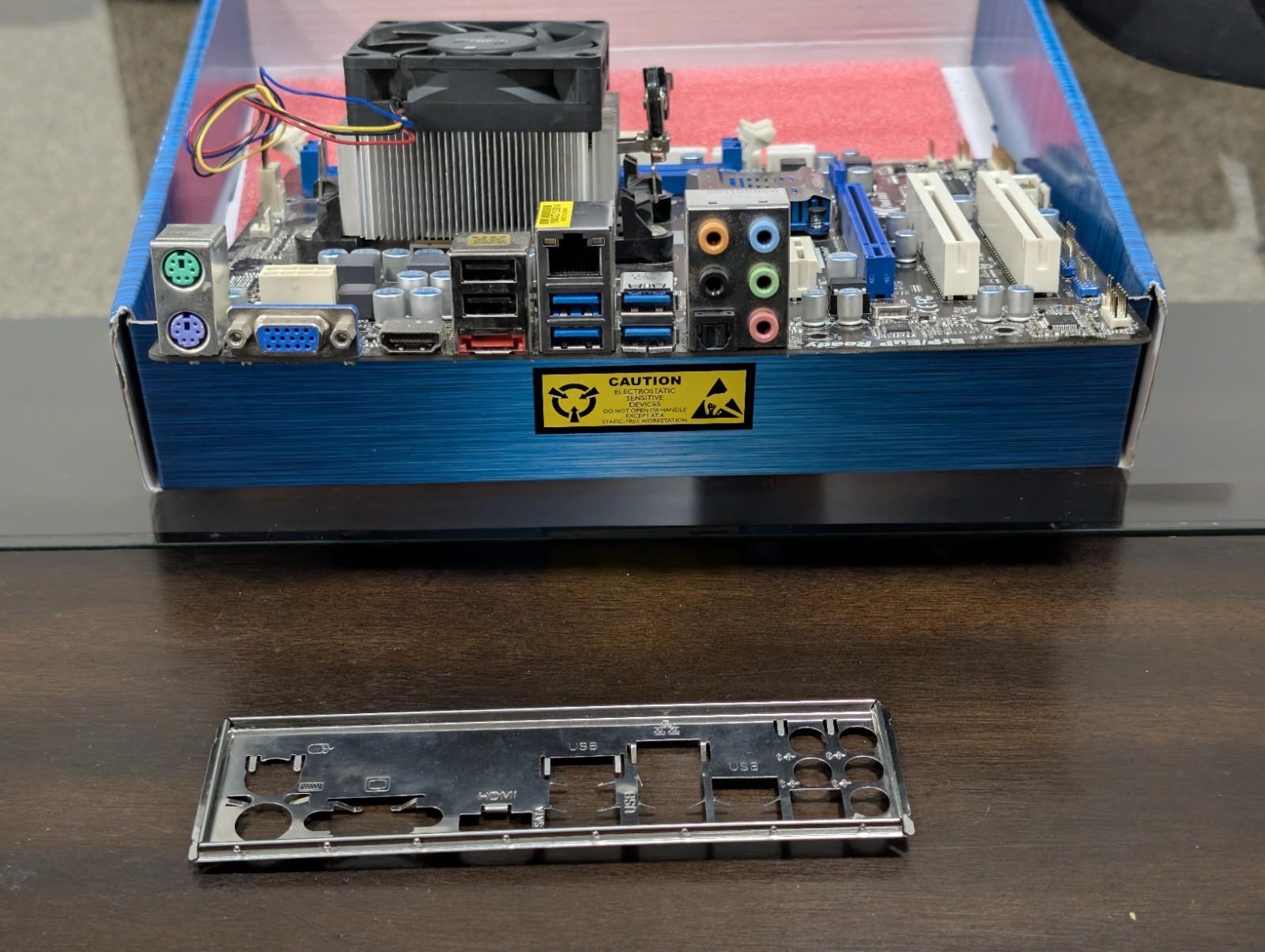 AsRock A75M MicroATX Motherboard with AMD A8-3800 CPU 4GB RAM IO Shield Cooler