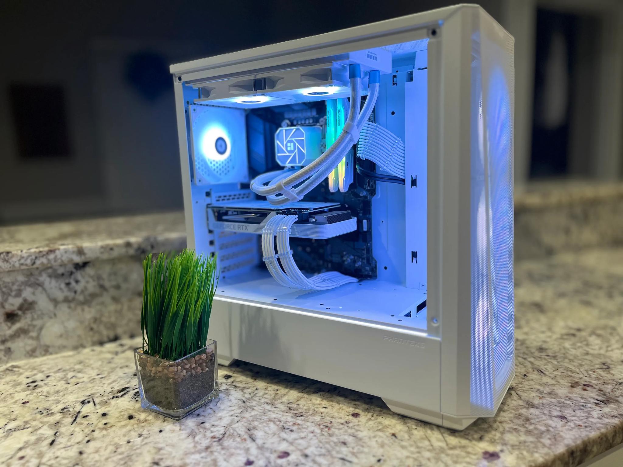 White RGB Gaming PC: i7-10700KF, ASUS RTX 3060 Ti OC 8 GB Graphics Card, 32GB Of Ram & 1TB NVME