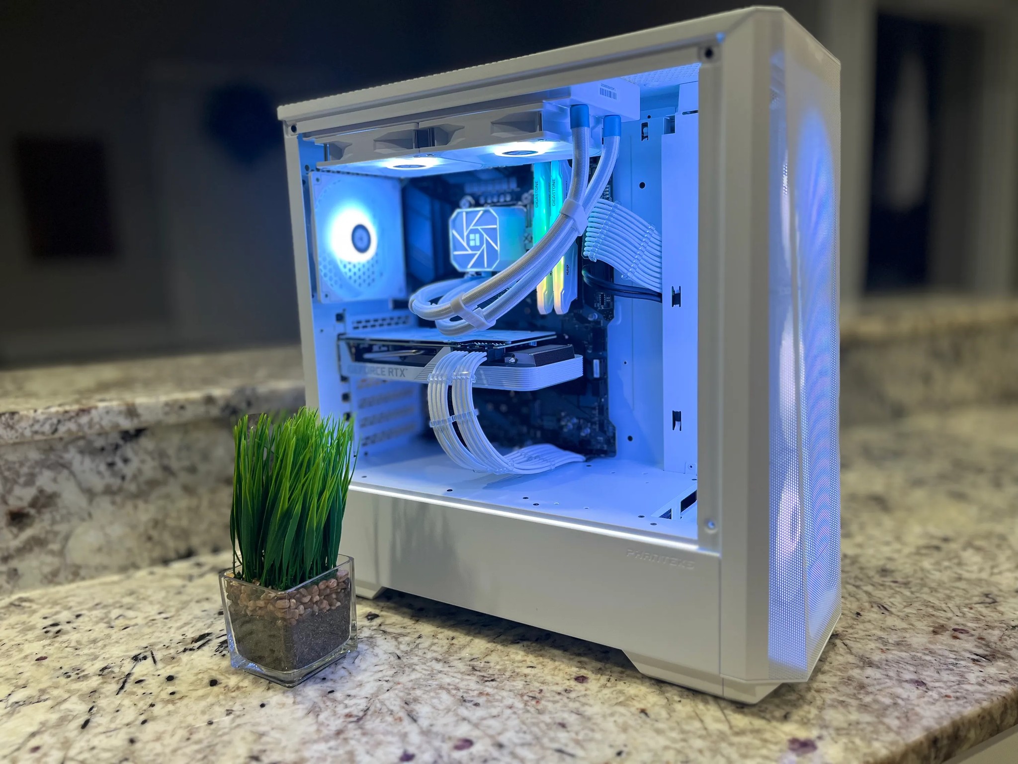 White RGB Gaming PC: i7-10700KF, ASUS RTX 3060 Ti OC 8 GB Graphics Card, 32GB Of Ram & 1TB NVME