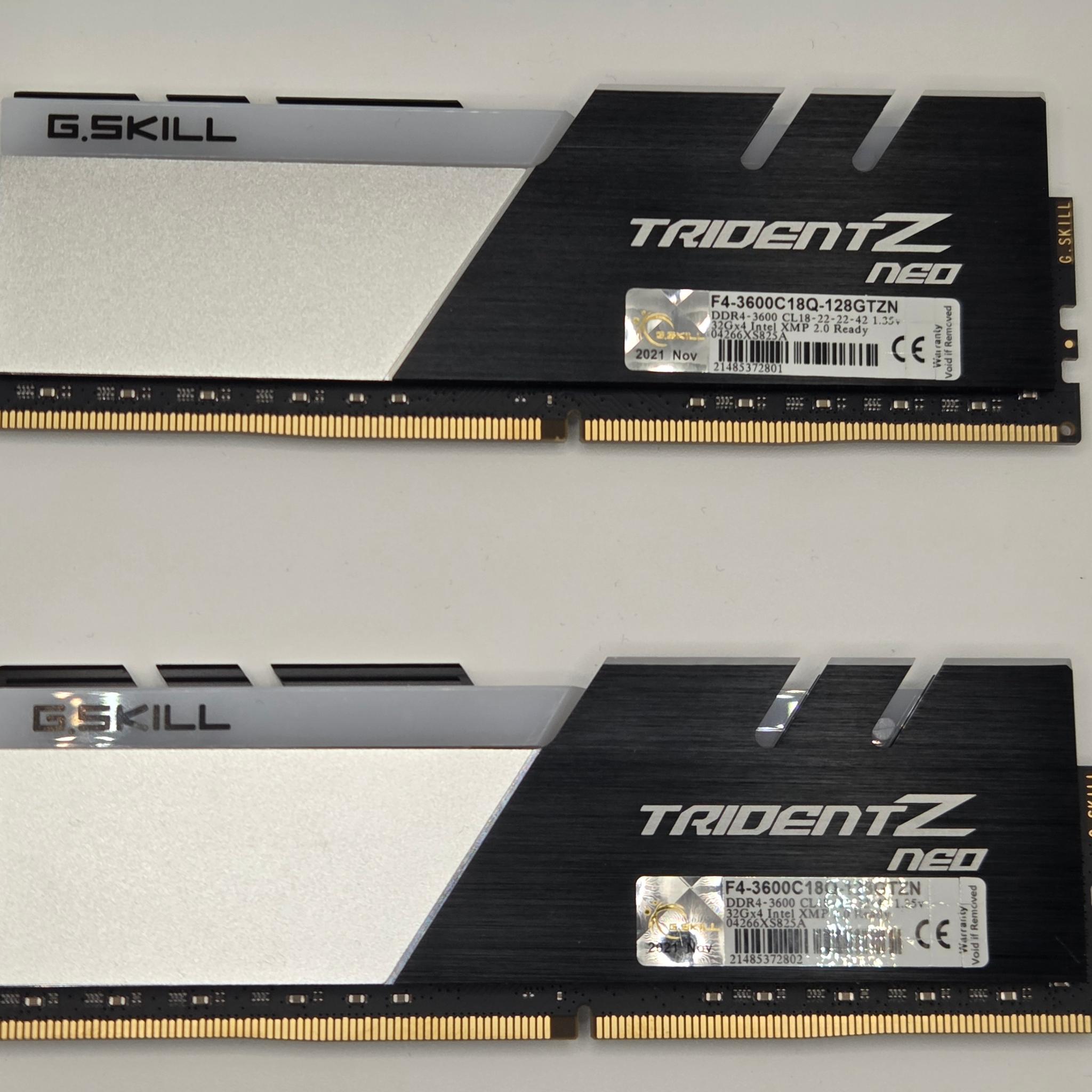 G.Skill TridentZ CL18 DDR4-3600 64gb (32GBx2)