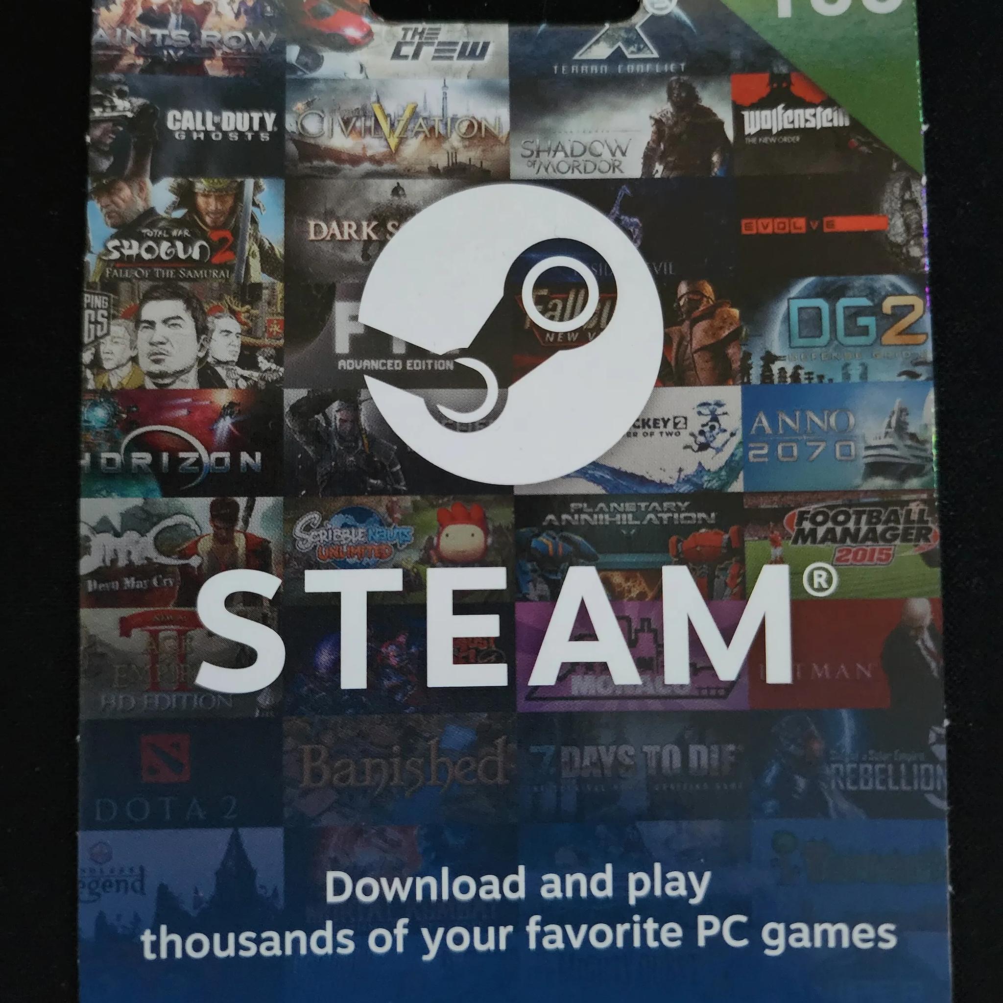 $100 Steam Gift Card