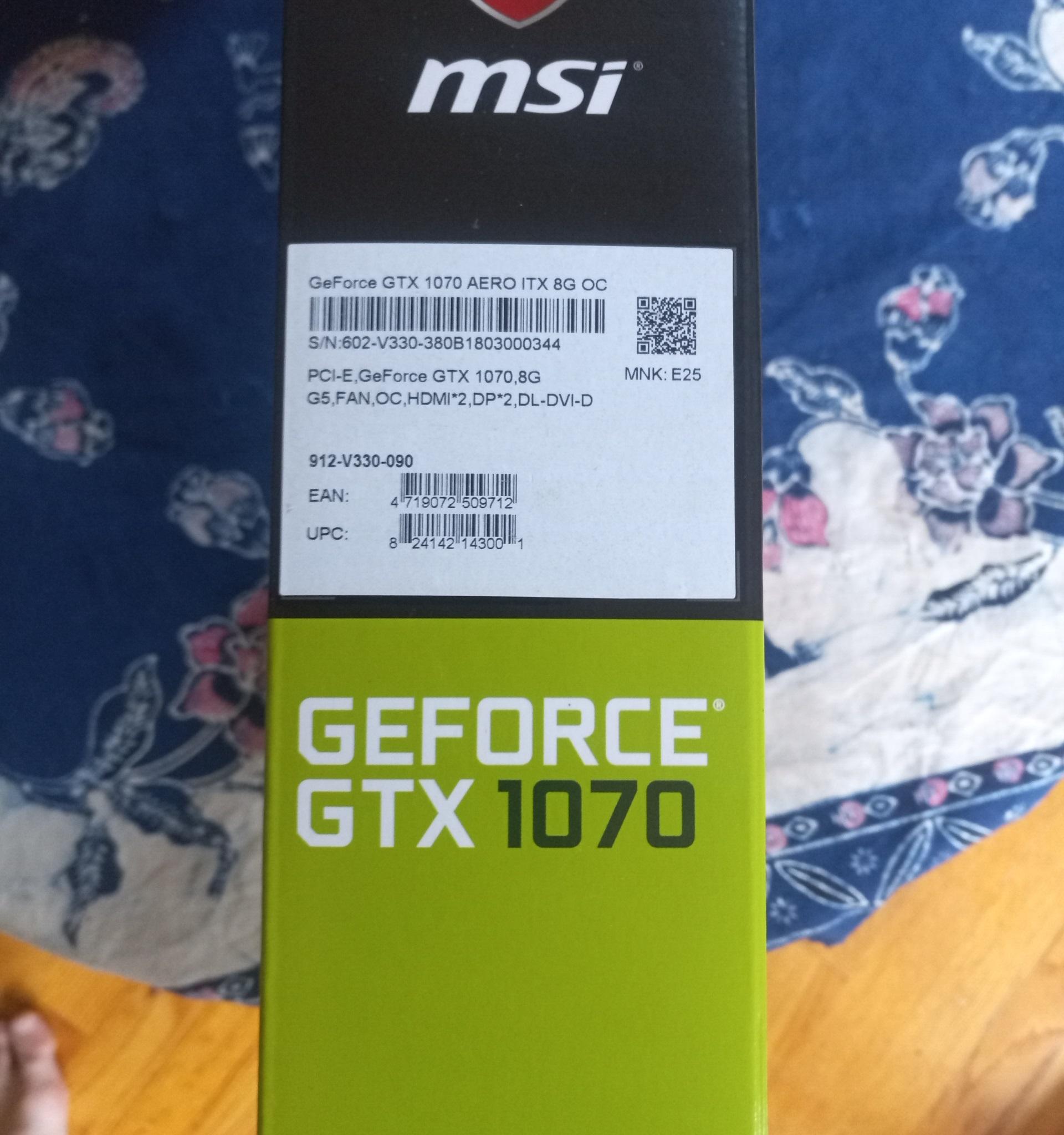 MSI AERO GTX 1070 ITX OC