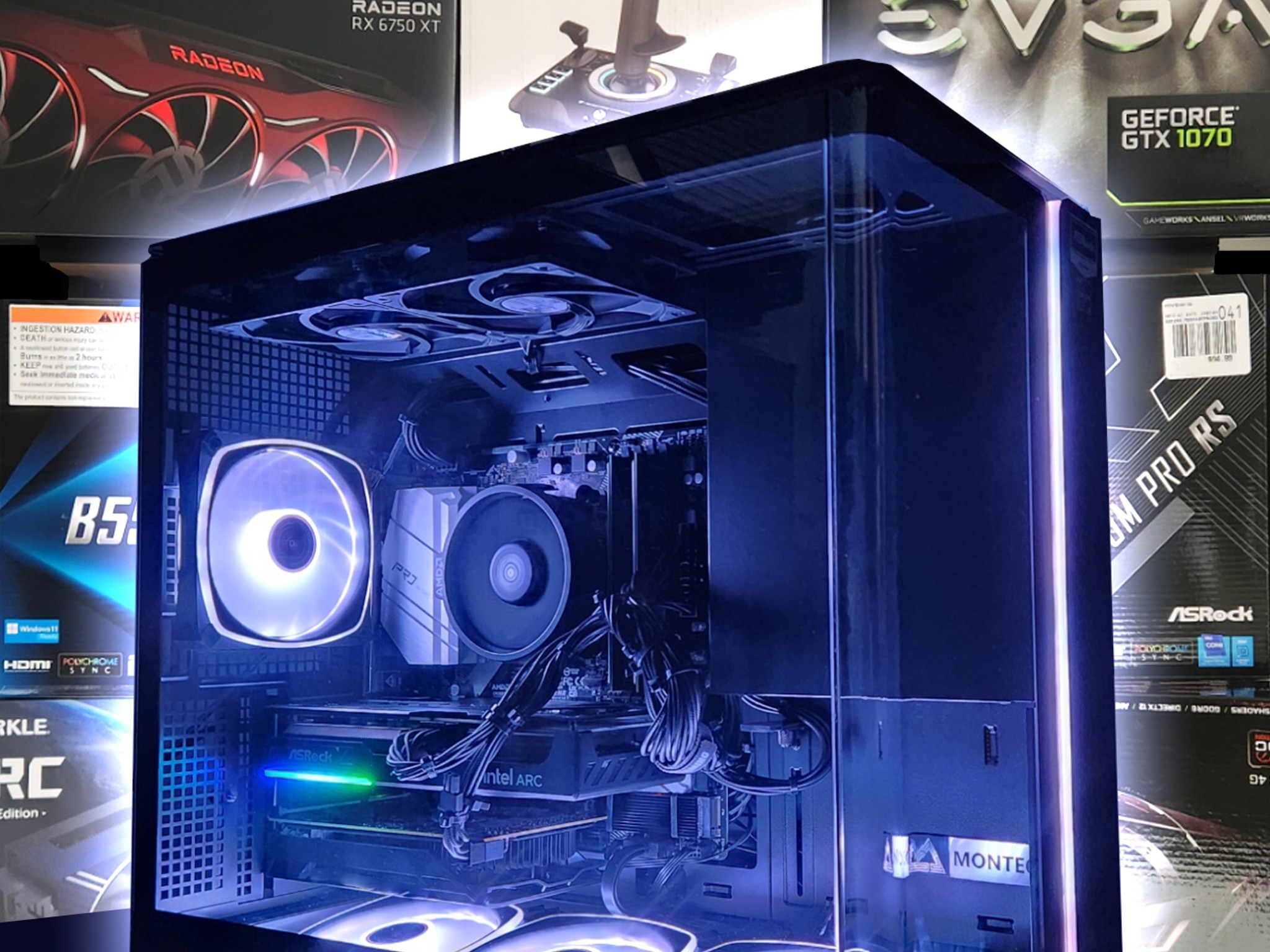 Ryzen 5 3600, Intel Asrock Challenger b570, 32Gb ram, 1Tb nvme ssd