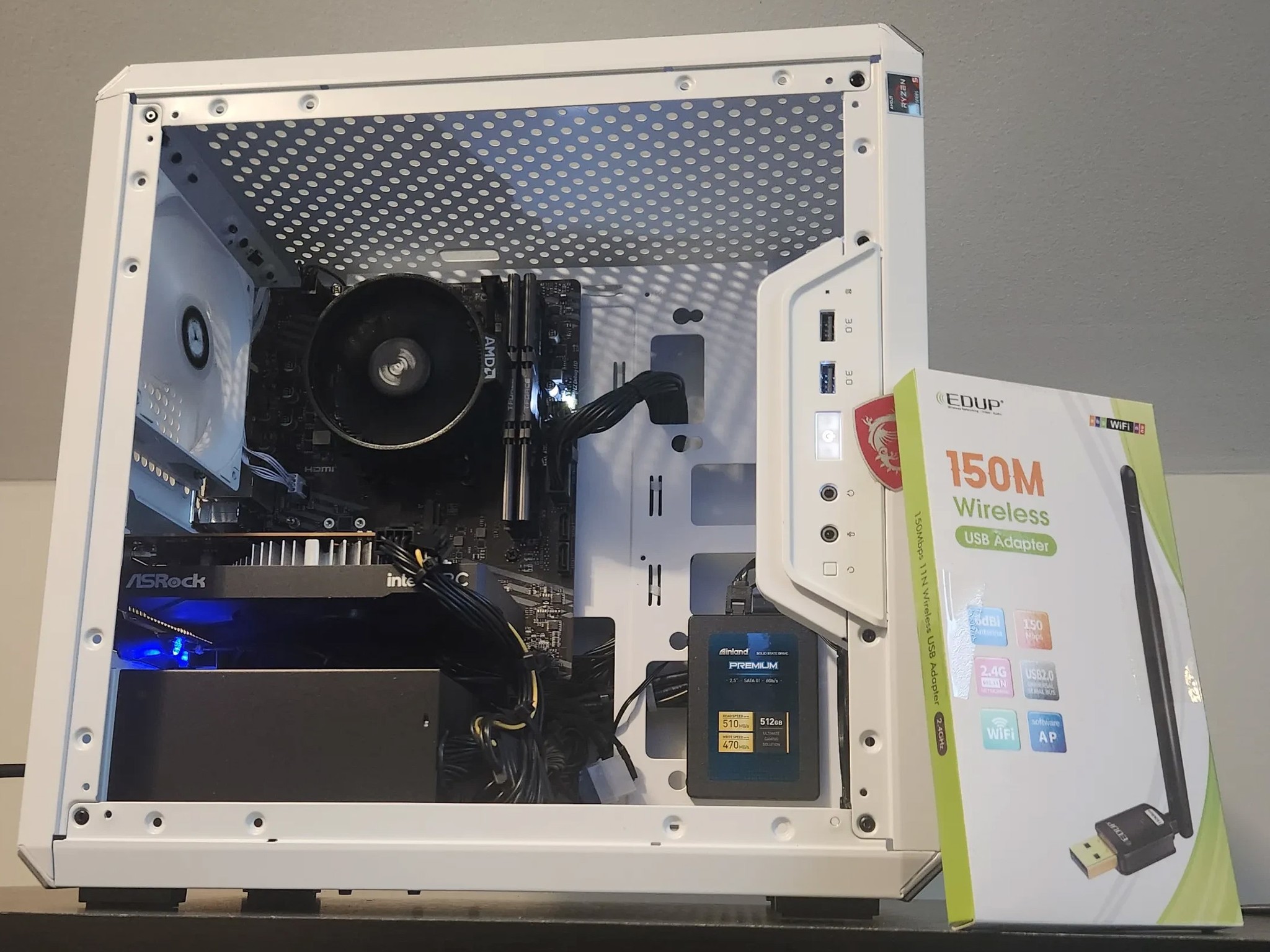 Budget Gaming Rig Ready to Go! Ryzen 5 4500, Intel Arc A380, 16GB Ram, Cooler Master 300L
