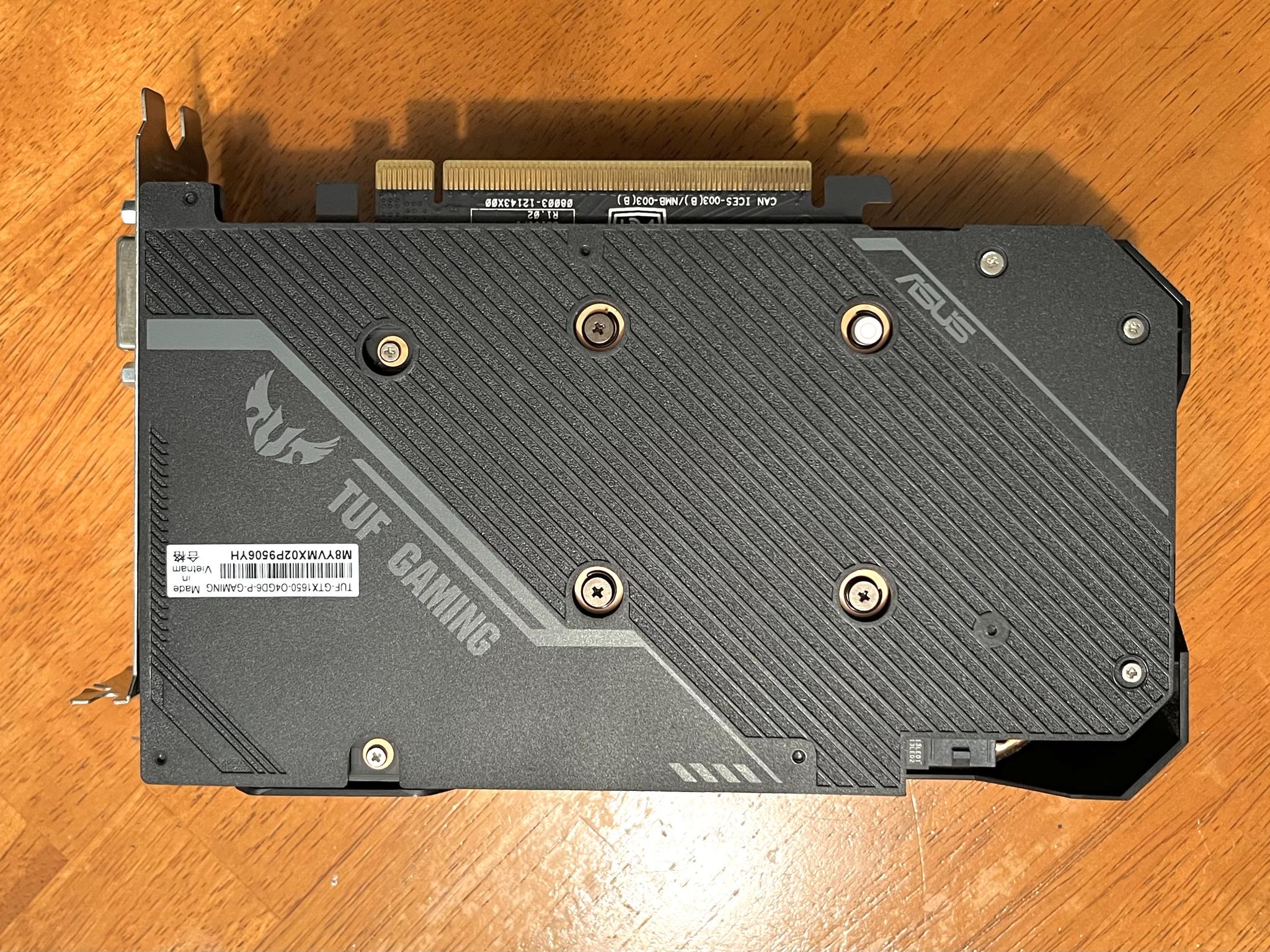 GTX 1650 - Asus Tuf Gaming OC